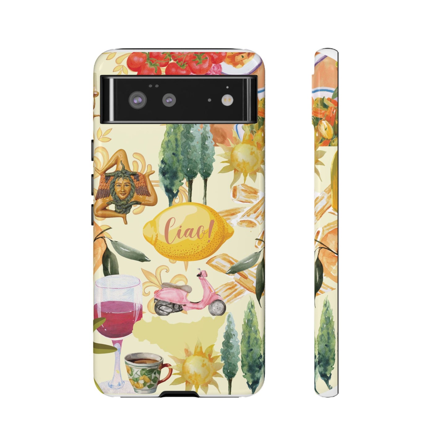 Sicilian Summer Phone Case, Summer Vibes, Italian Sicily Scene, Colorful Tough Case Phone Cover