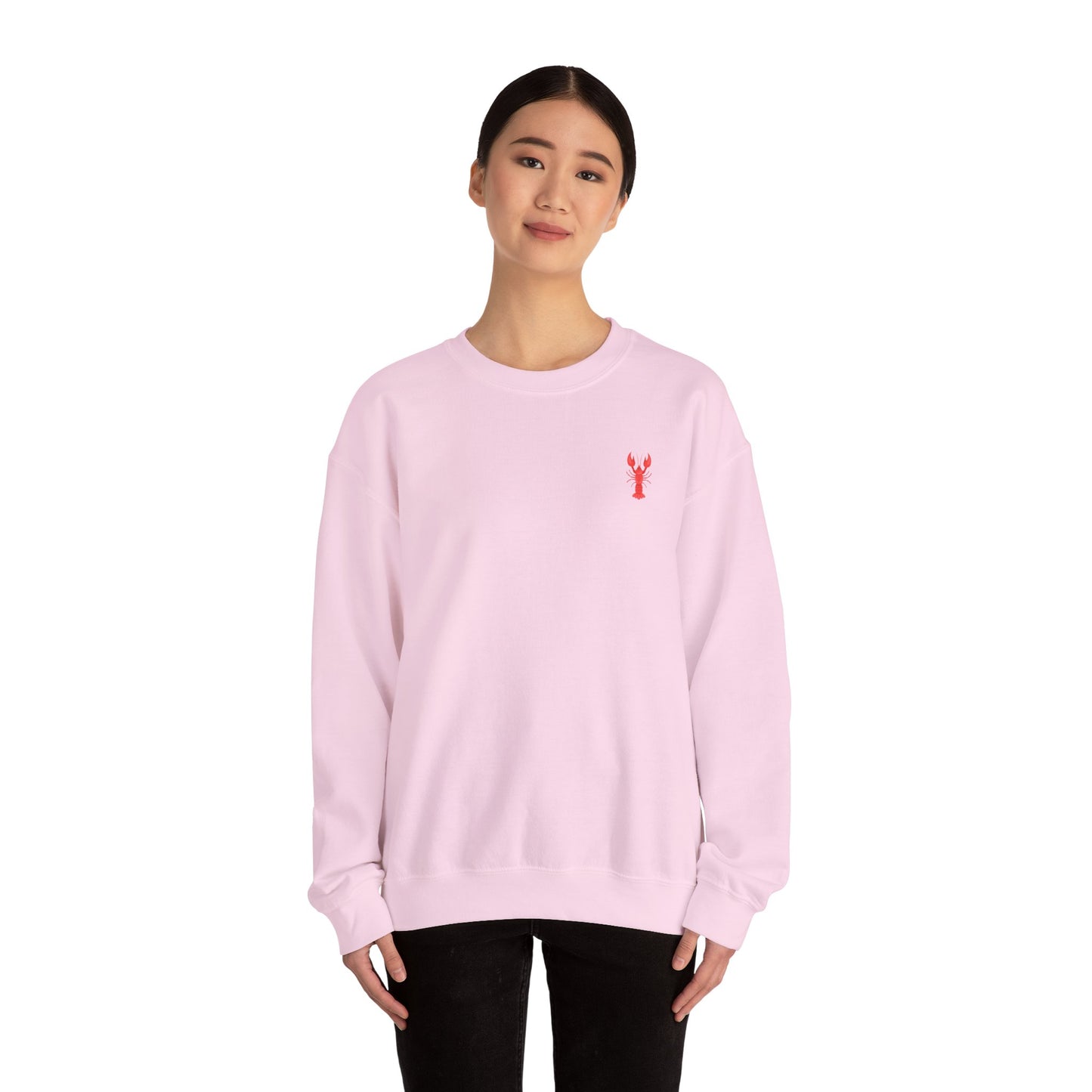 Luxe Lobstah -Crewneck Cozy Sweatshirt, Nautical Gift, Lobster Apparel, Seafood Lover