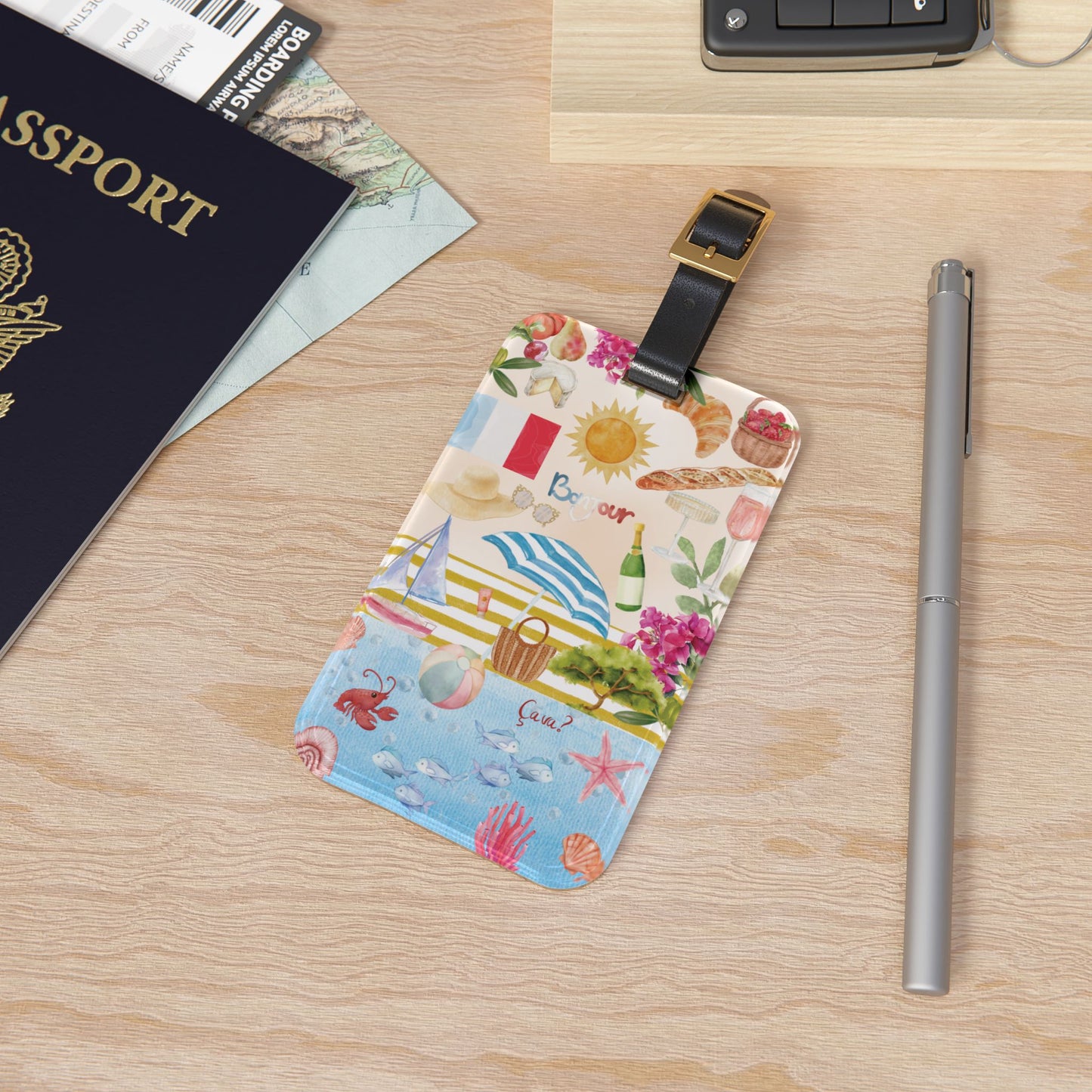 South of France Travel Luggage Tag - Perfect for Vacation, Summer Travel, France Lovers, French Rivera Gift, Wanderlust Essentials