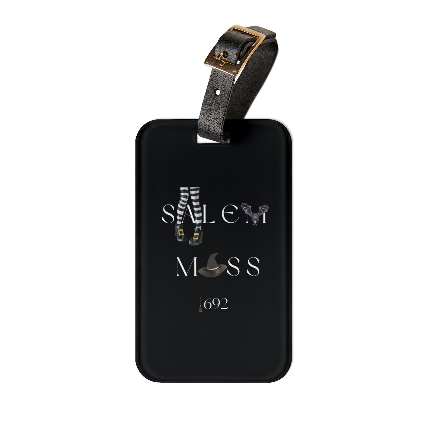 Salem Mass 1692- Fall Travel Luggage Tag - Perfect for Fall Salem Mass Witch & Spooky Travel Accessory