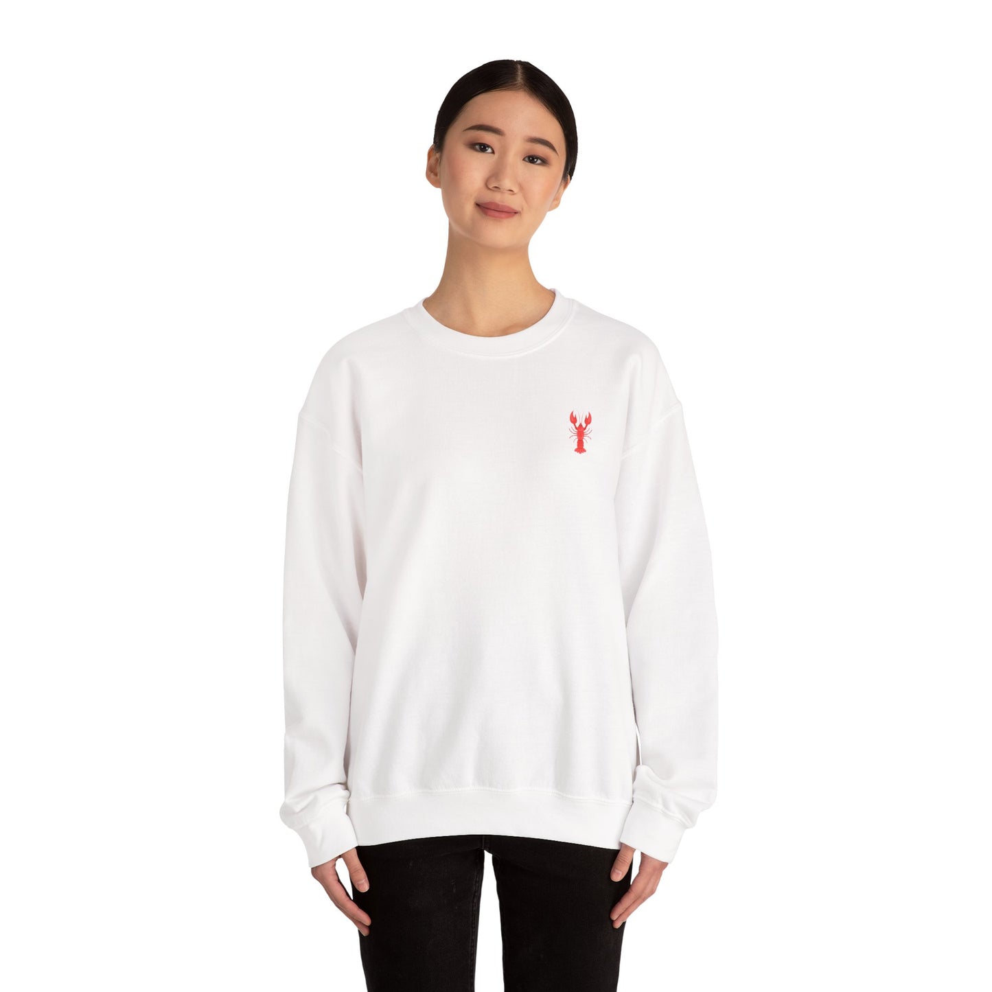 Luxe Lobstah -Crewneck Cozy Sweatshirt, Nautical Gift, Lobster Apparel, Seafood Lover