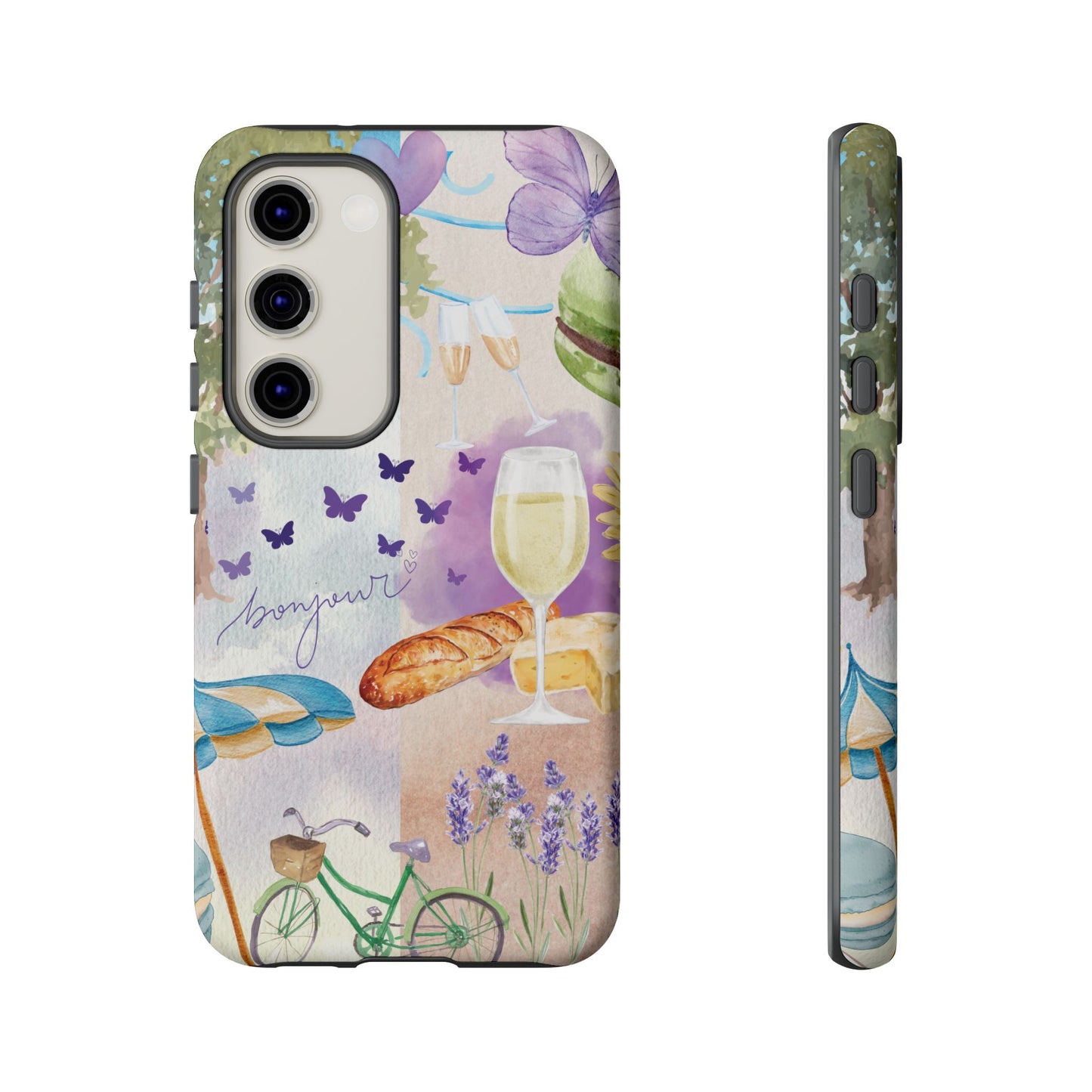Provence France Phone Case, Summer South of France Lavender Scene, Colorful Tough Case Phone Cover