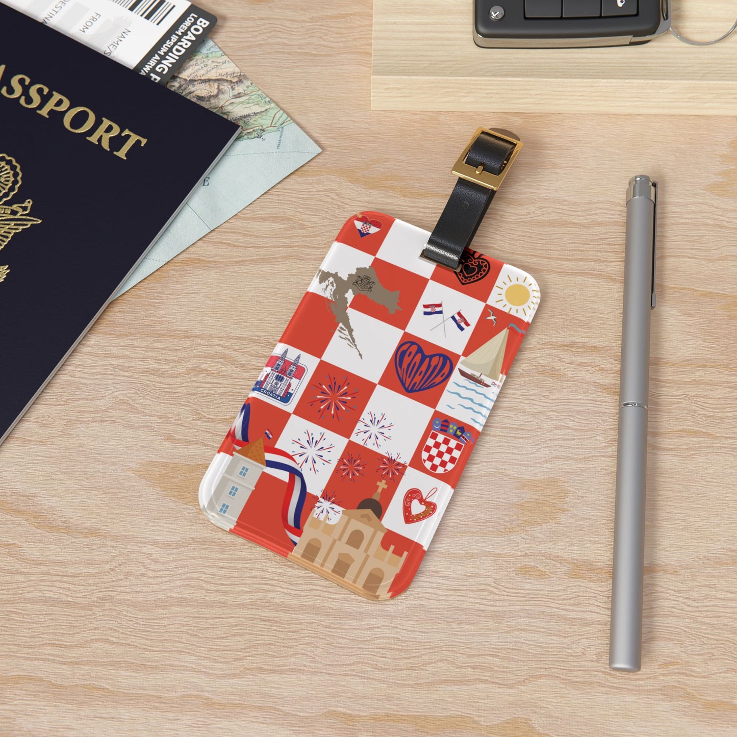 Croatian Travel Luggage Tag - Perfect for Vacation, Summer Travel, Croatia Lovers, Summer Gift, Wanderlust Essentials