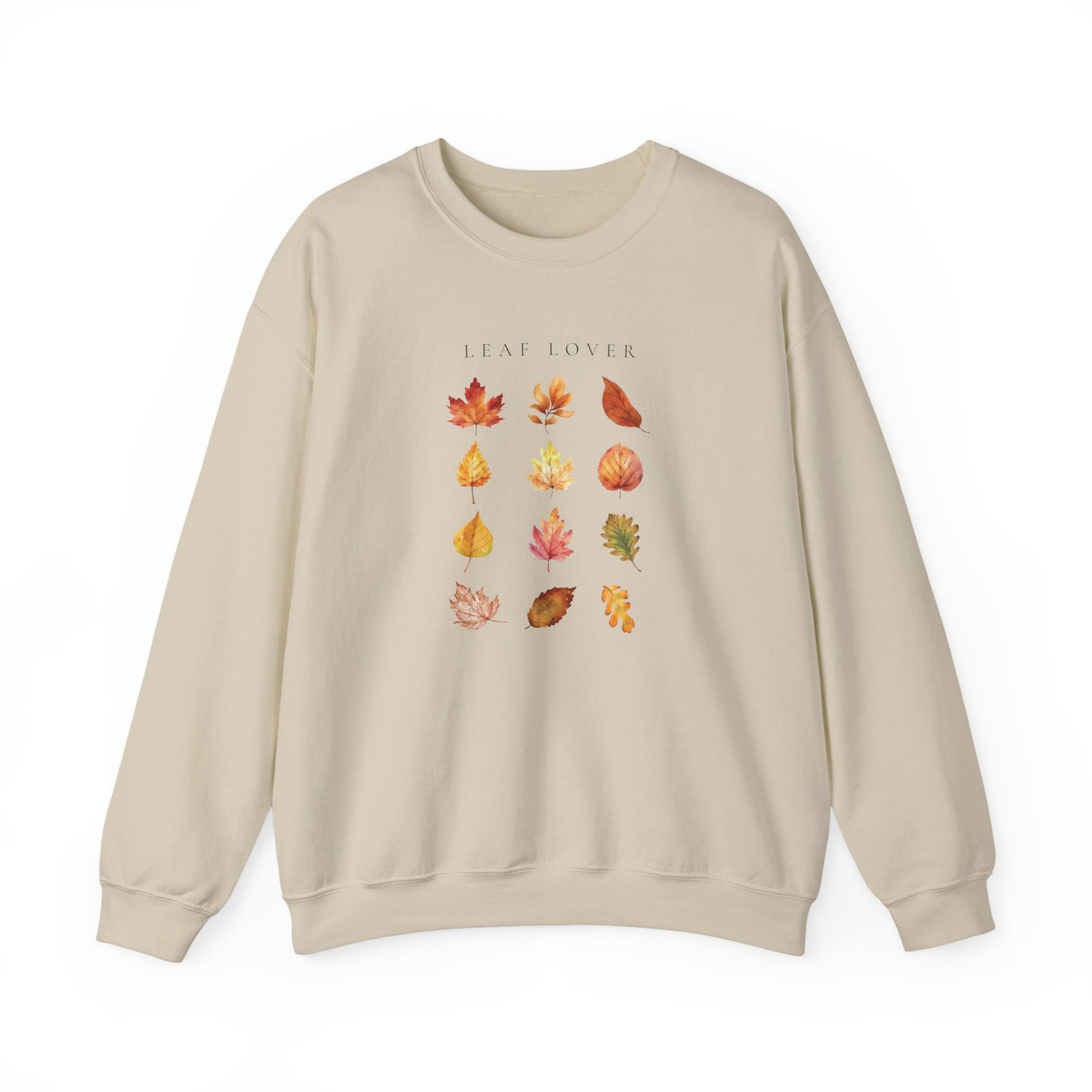 Leaf Lover-Fall & Autumn Vibes Foliage-Inspired Leaf Peeping Theme Crew Neck Graphic Sweatshirt