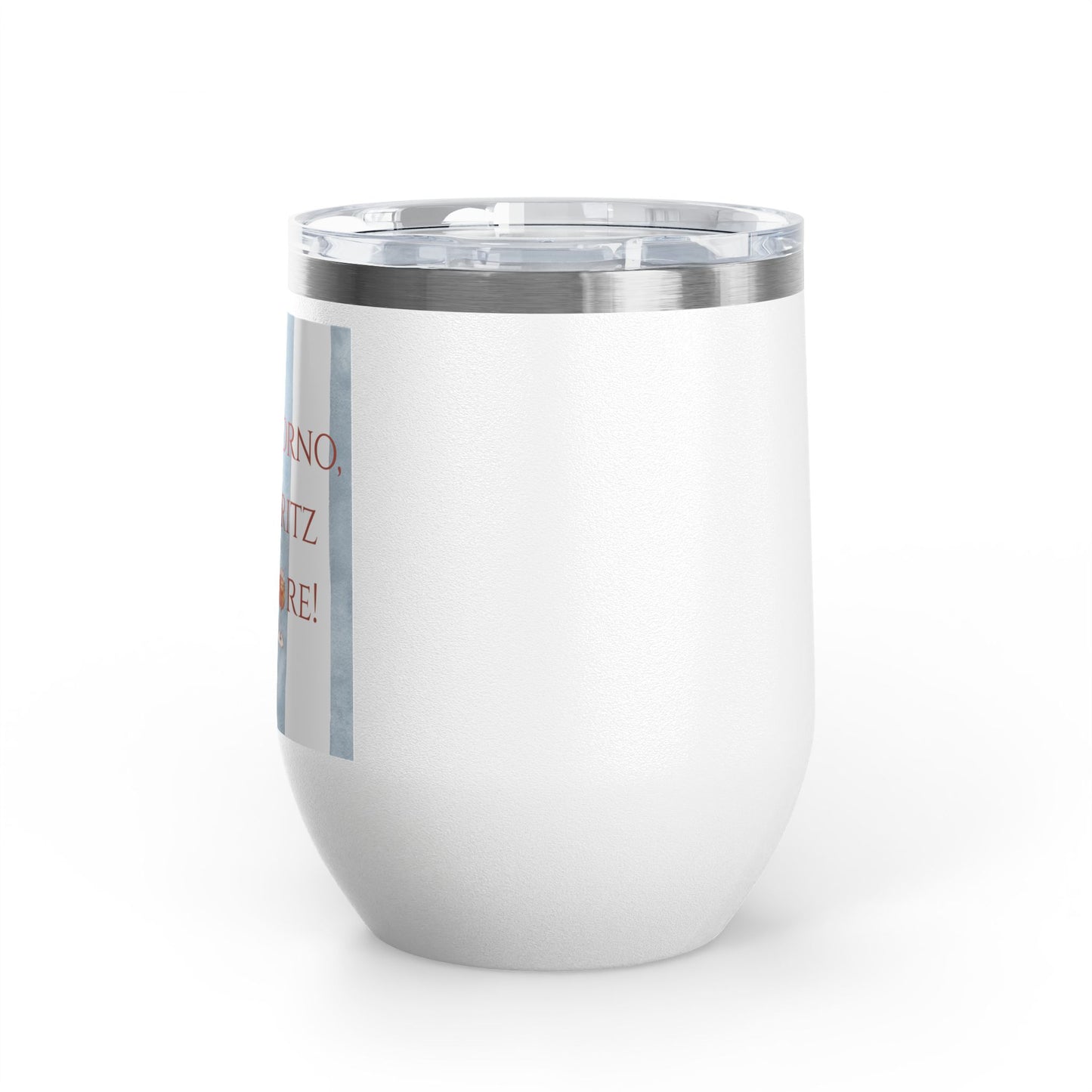Italian Spritz Wine Tumbler, 12oz | Summer Drinkware, Italy Euro Summer Gift, Italian Beverage Cup