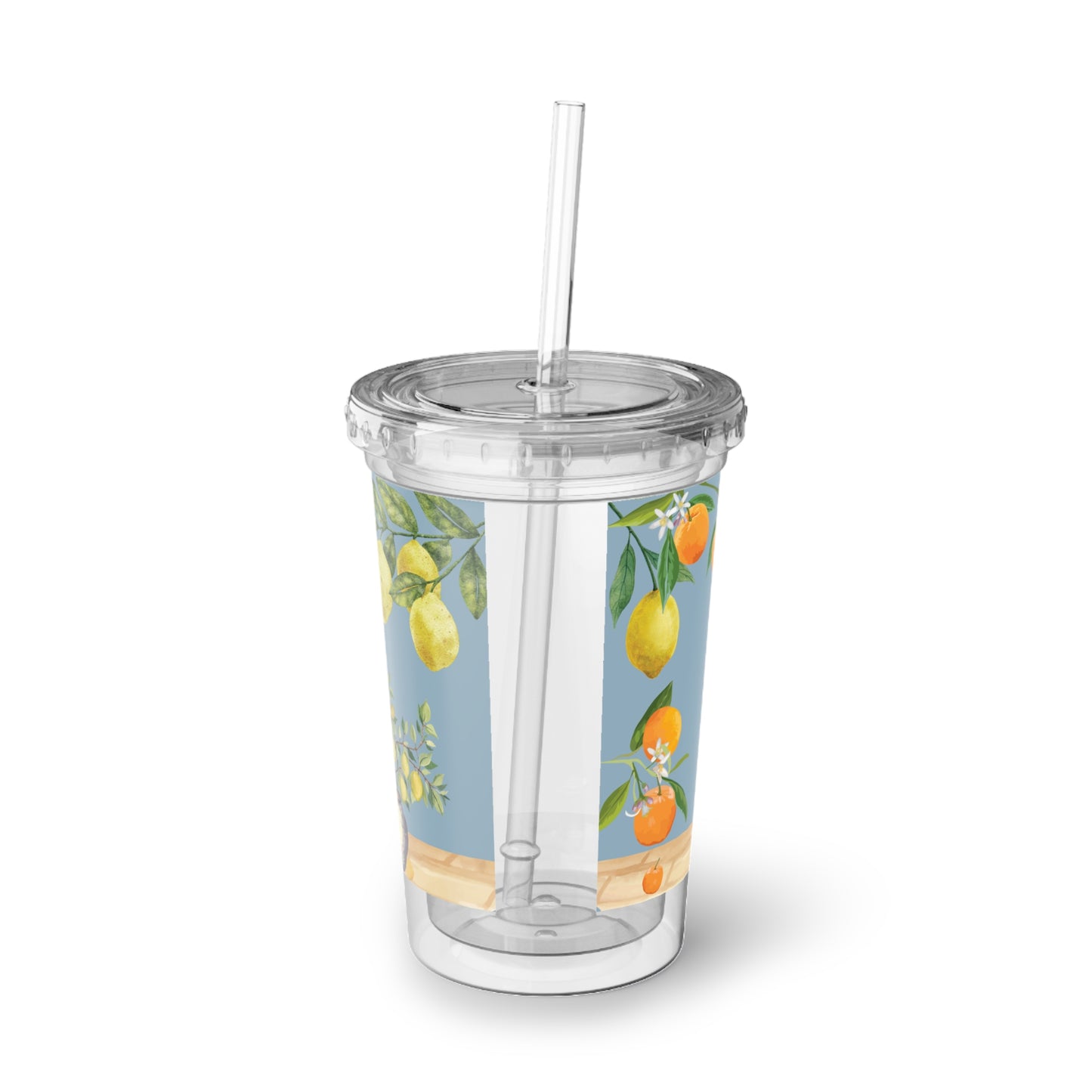 Mentally Sipping Caffè Freddo On A Shaded Patio In Sicily- Travel Vignette Acrylic Tumbler