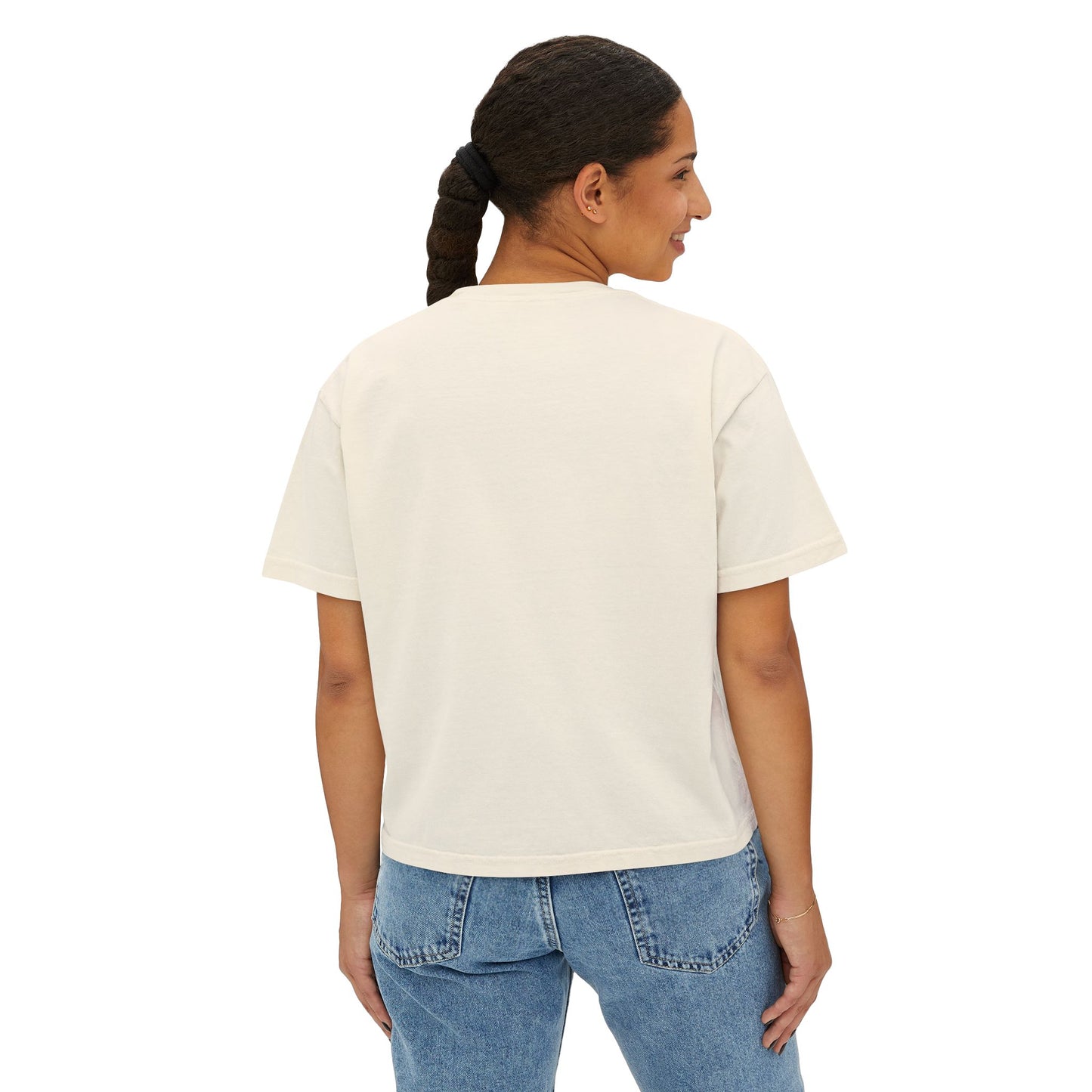 New England Lobster Vibe Boxy Graphic Tee, Nautical, Coastal Theme- Women's Relaxed Short Sleeve Fit T-Shirt