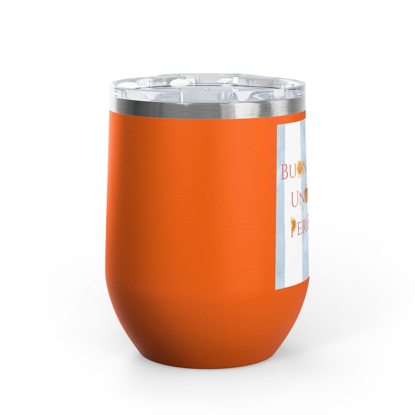 Italian Spritz Wine Tumbler, 12oz | Summer Drinkware, Italy Euro Summer Gift, Italian Beverage Cup