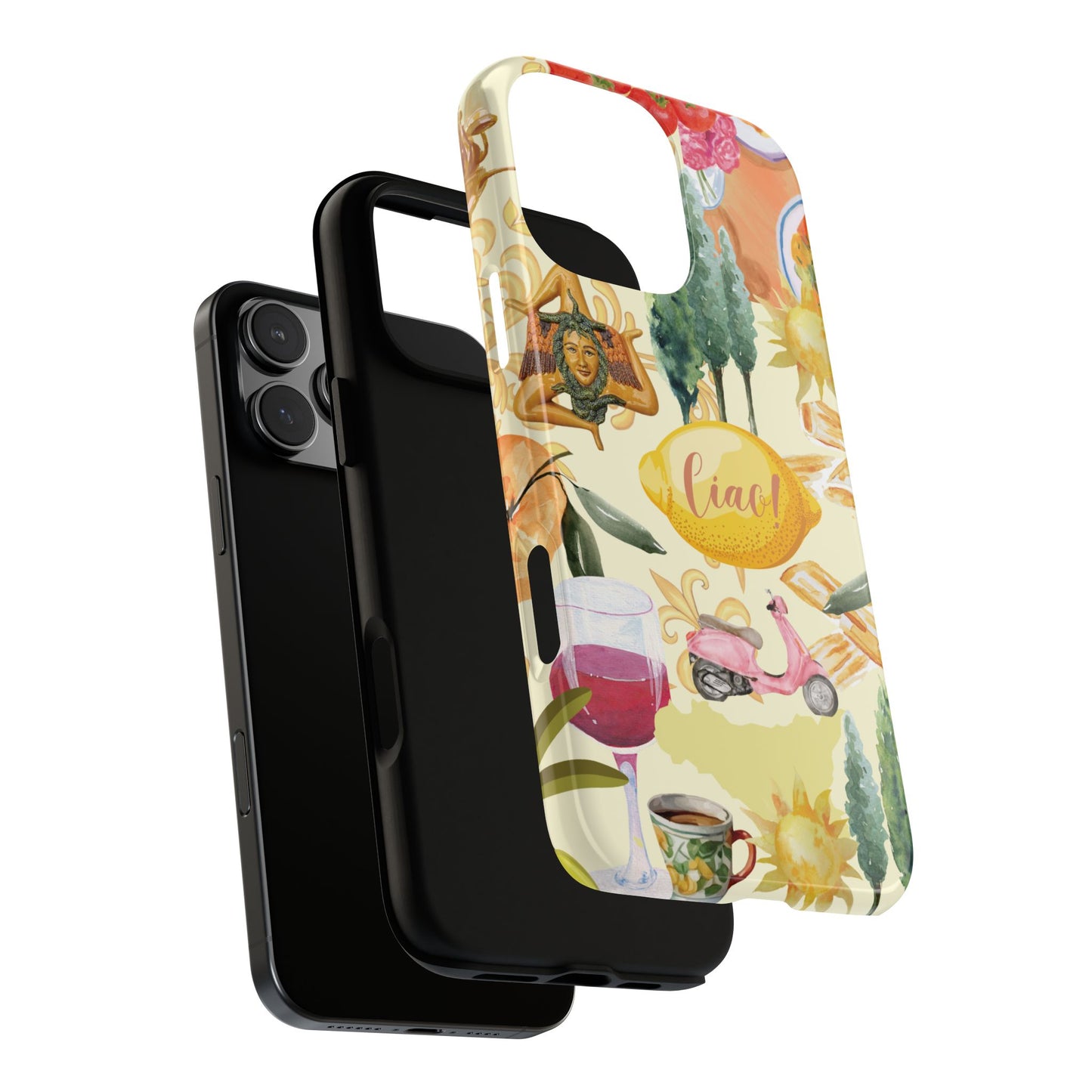 Sicilian Summer Phone Case, Summer Vibes, Italian Sicily Scene, Colorful Tough Case Phone Cover