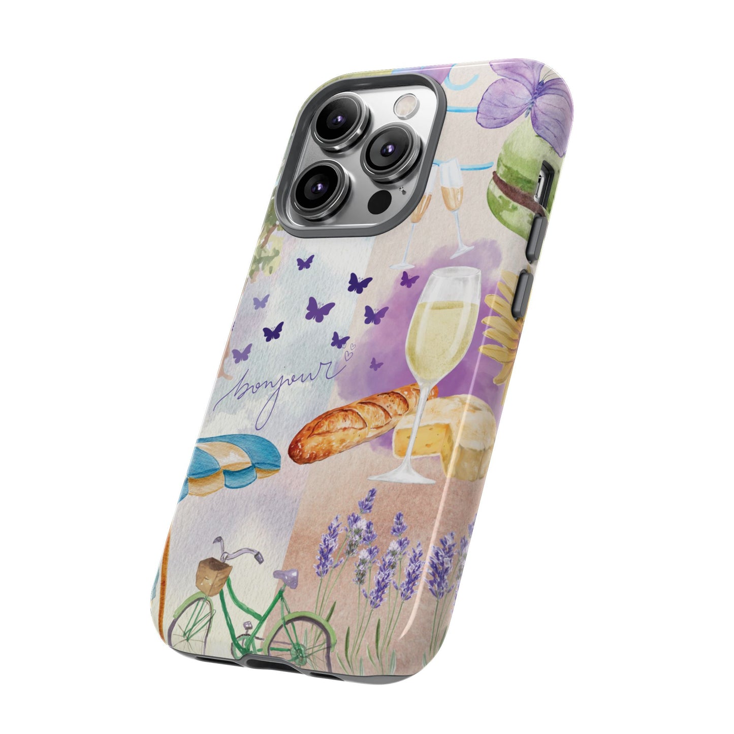 Provence France Phone Case, Summer South of France Lavender Scene, Colorful Tough Case Phone Cover