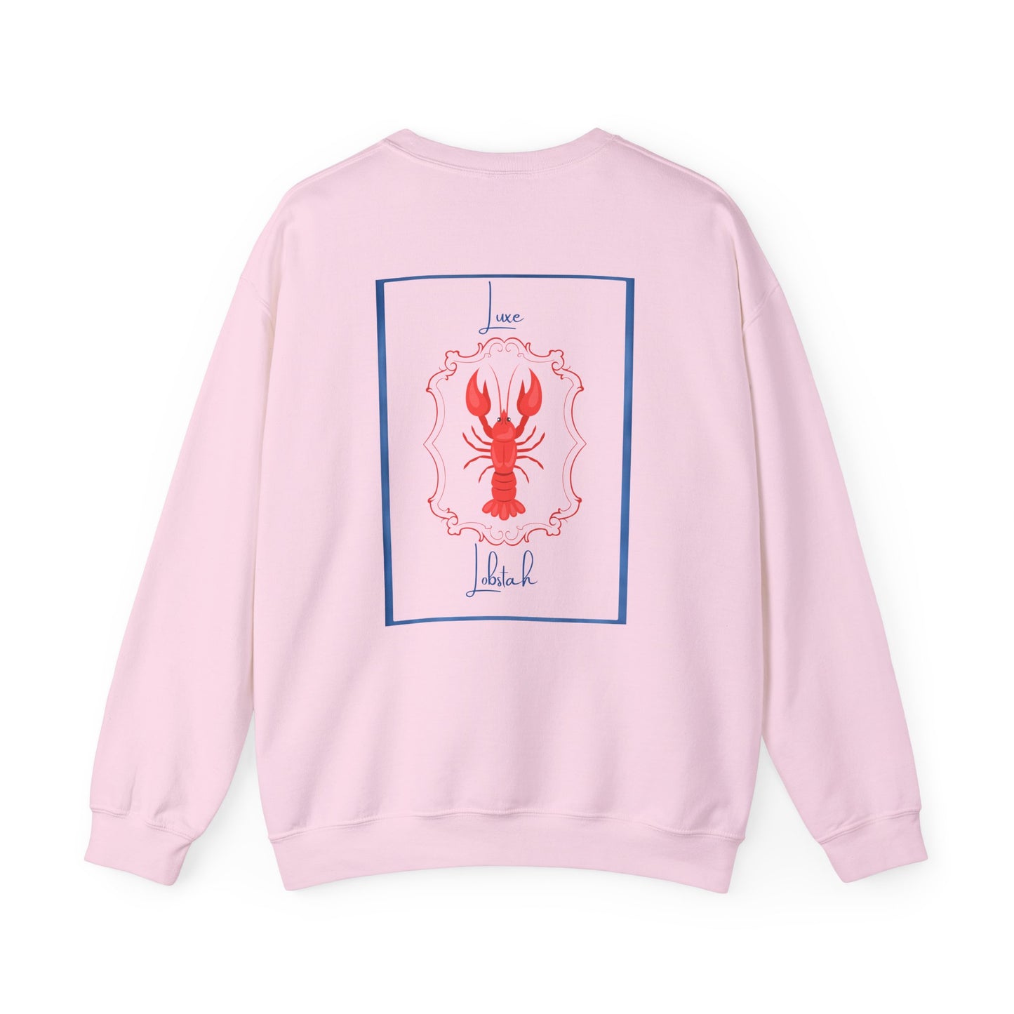 Luxe Lobstah -Crewneck Cozy Sweatshirt, Nautical Gift, Lobster Apparel, Seafood Lover
