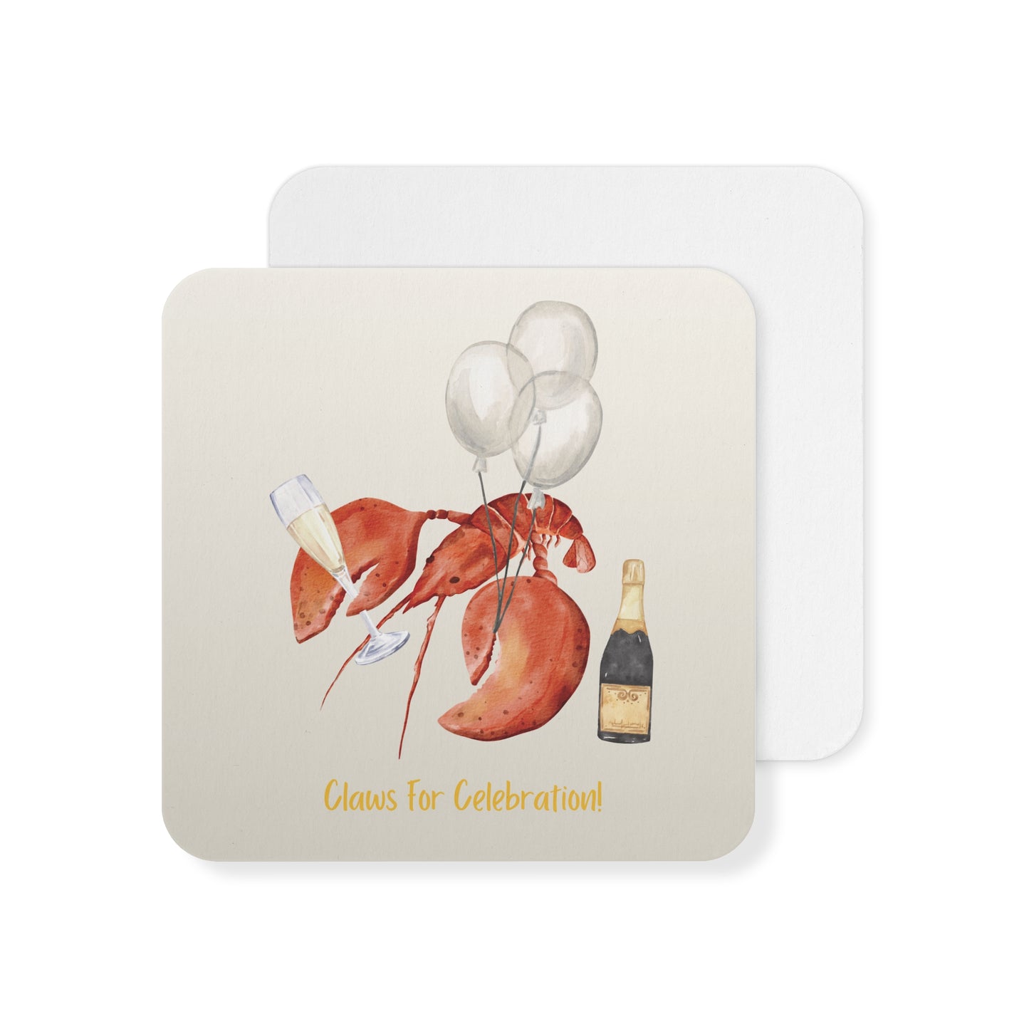 Lobster Party Coasters | Claws for Celebration! | Party Supplies, Lobster, Seafood, Champagne Celebration Themed Coasters