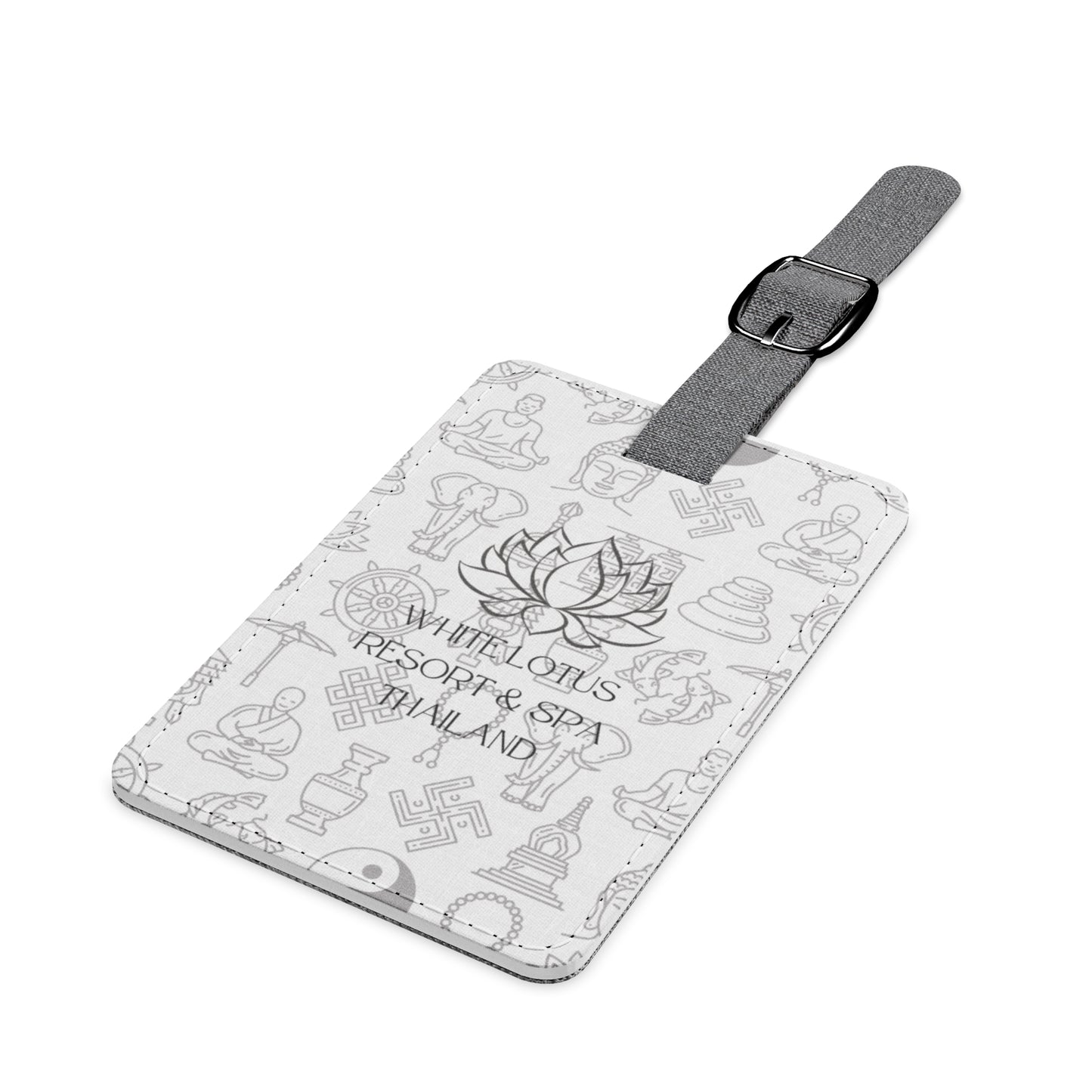 White Lotus Thailand Luggage Tag, Travel Accessory for White Lotus Fans, Unique Travel Gift, Vacation Baggage Tag