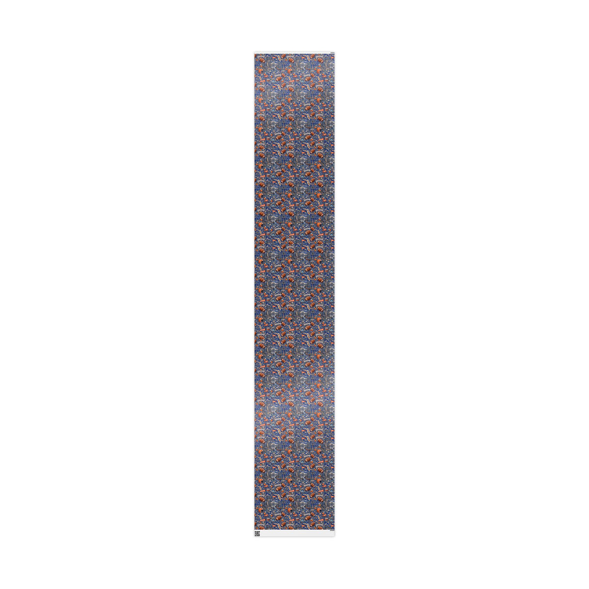 Gainesville, Florida Football Toile Wrapping Paper: Blue and Orange Gift Wrap