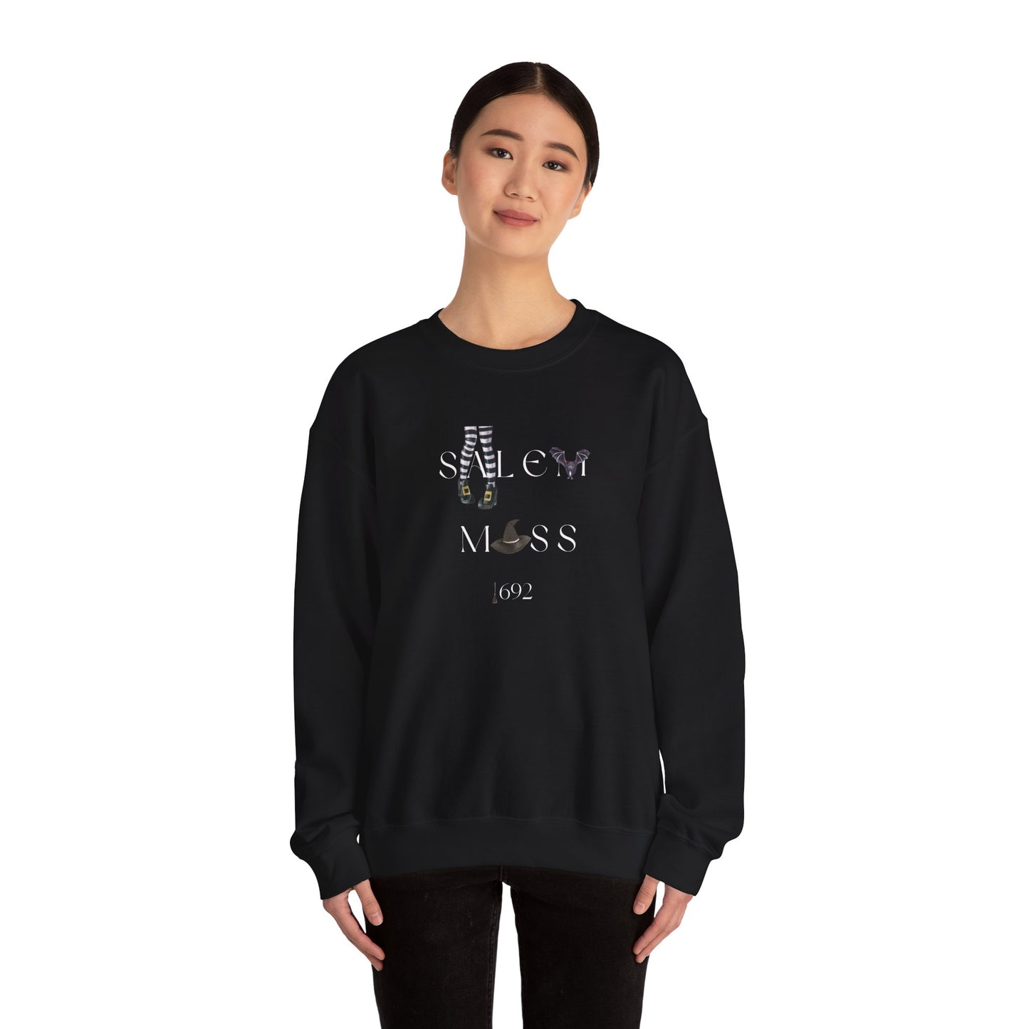 Salem Mass 1692- Witch and Halloween-Inspired Graphic Crewneck Sweatshirt