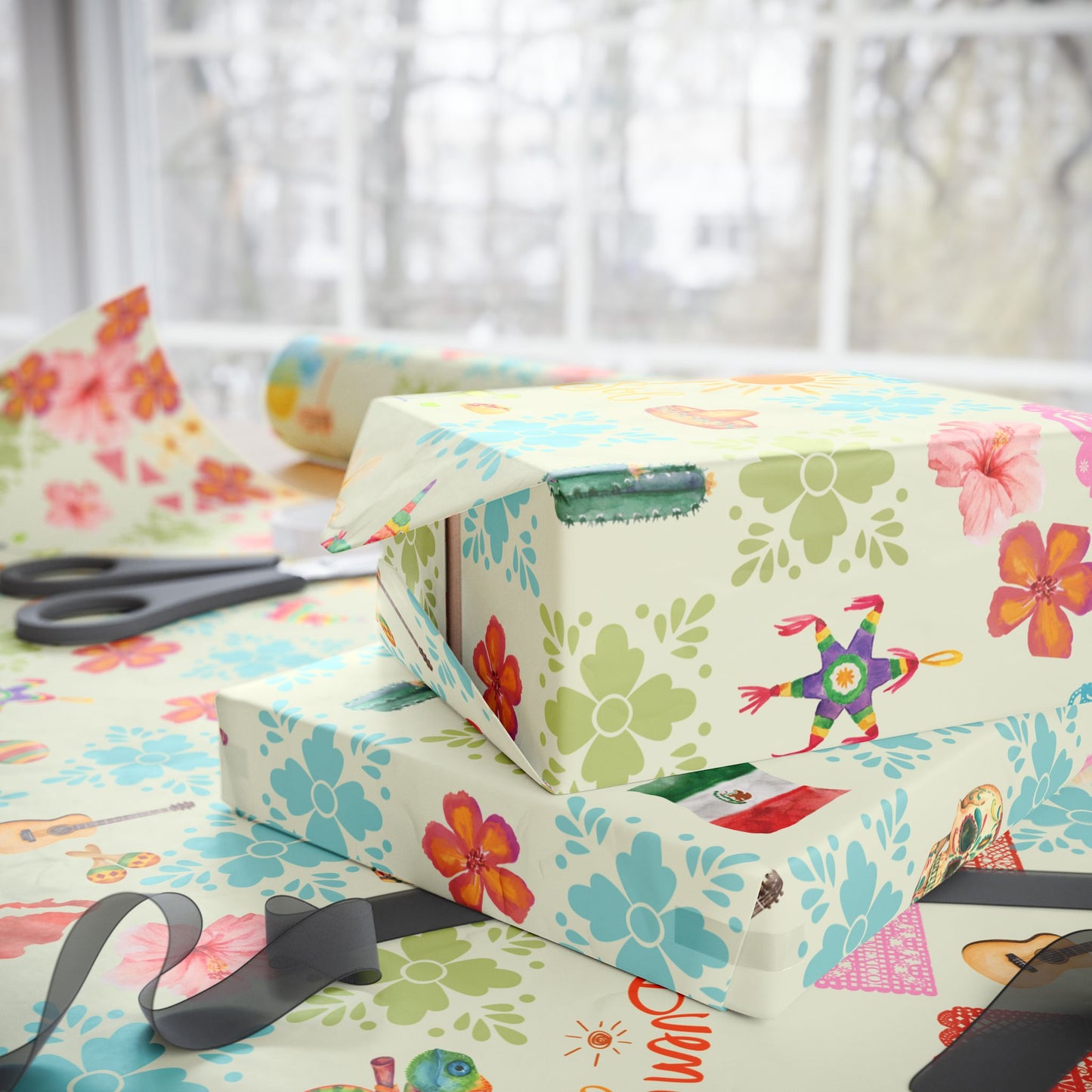 Mexico Themed Fiesta Wrapping Paper Gift Wrap