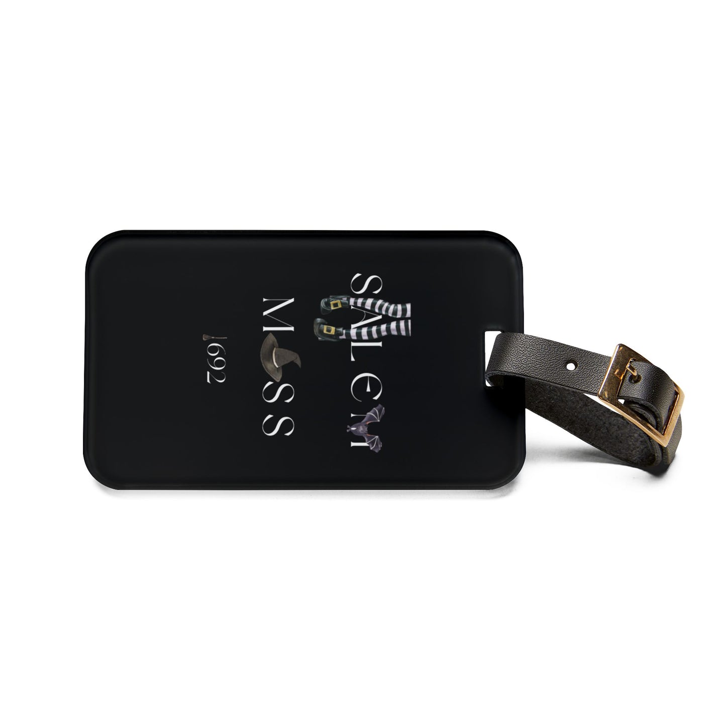 Salem Mass 1692- Fall Travel Luggage Tag - Perfect for Fall Salem Mass Witch & Spooky Travel Accessory