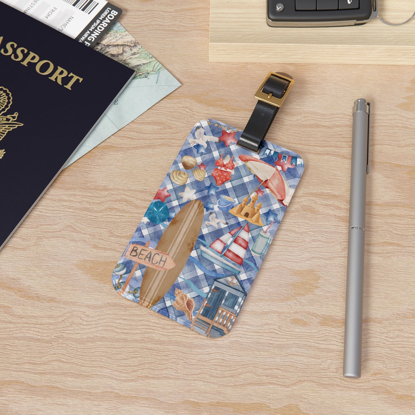 New England, Cape Cod, Nantucket, Americana Beach Summer Travel Luggage Tag - Perfect for Vacation, Travel, Gift, Wanderlust Essentials