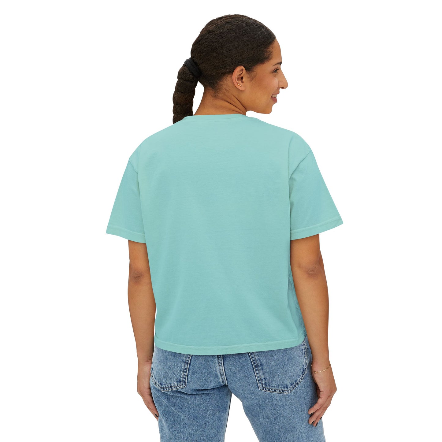 New England Lobster Vibe Boxy Graphic Tee, Nautical, Coastal Theme- Women's Relaxed Short Sleeve Fit T-Shirt
