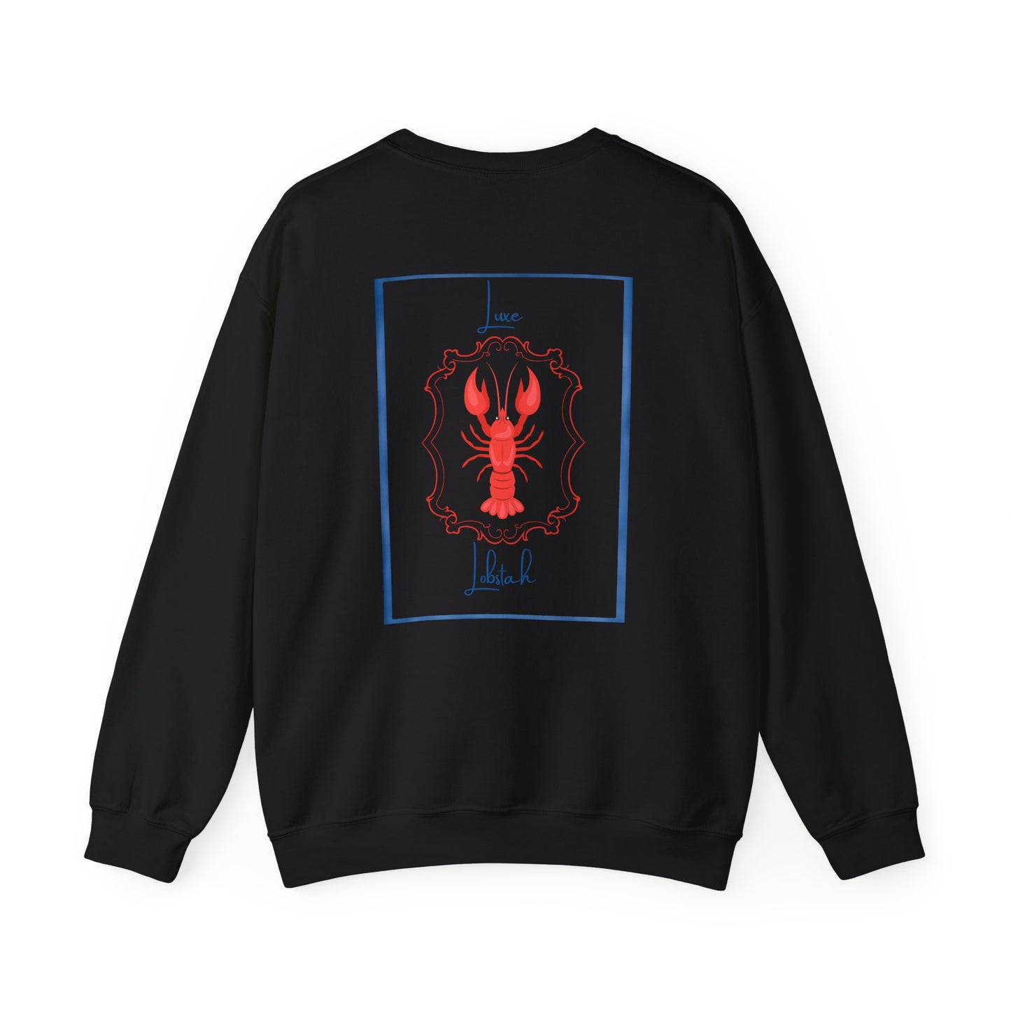 Luxe Lobstah -Crewneck Cozy Sweatshirt, Nautical Gift, Lobster Apparel, Seafood Lover