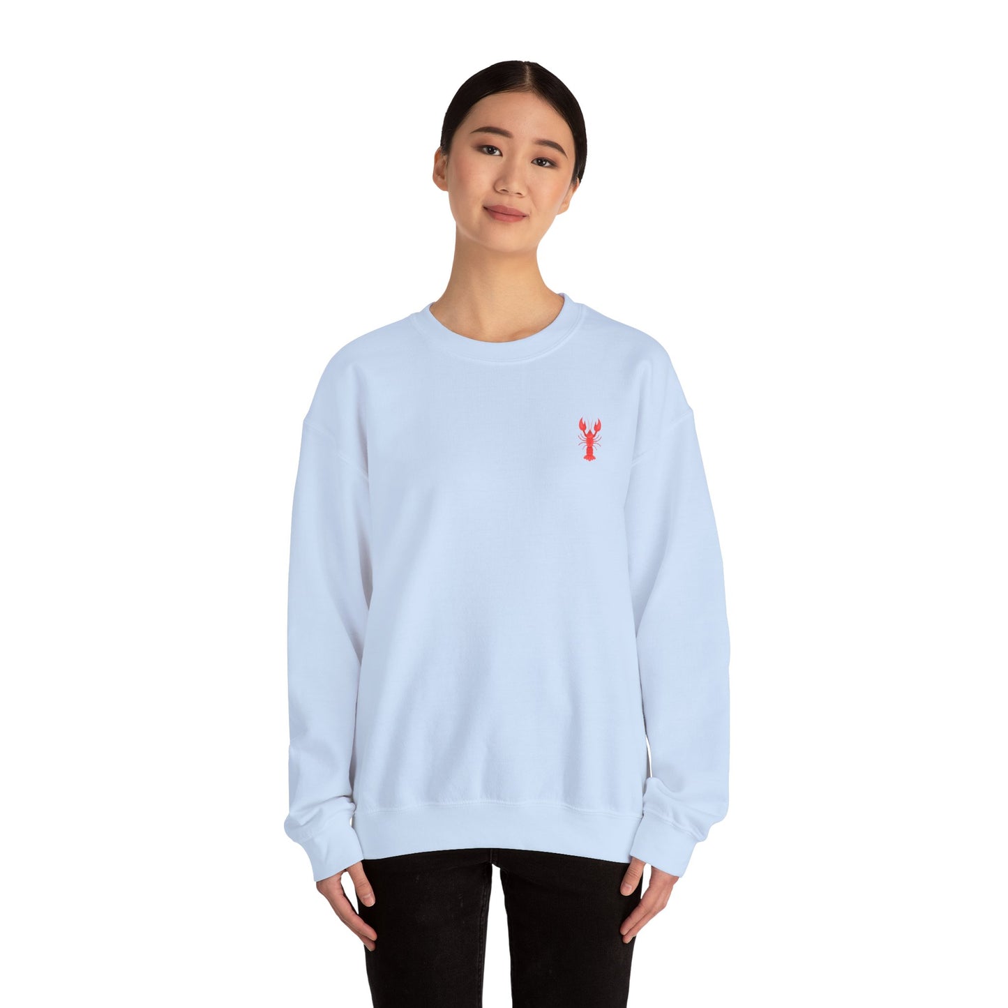 Luxe Lobstah -Crewneck Cozy Sweatshirt, Nautical Gift, Lobster Apparel, Seafood Lover
