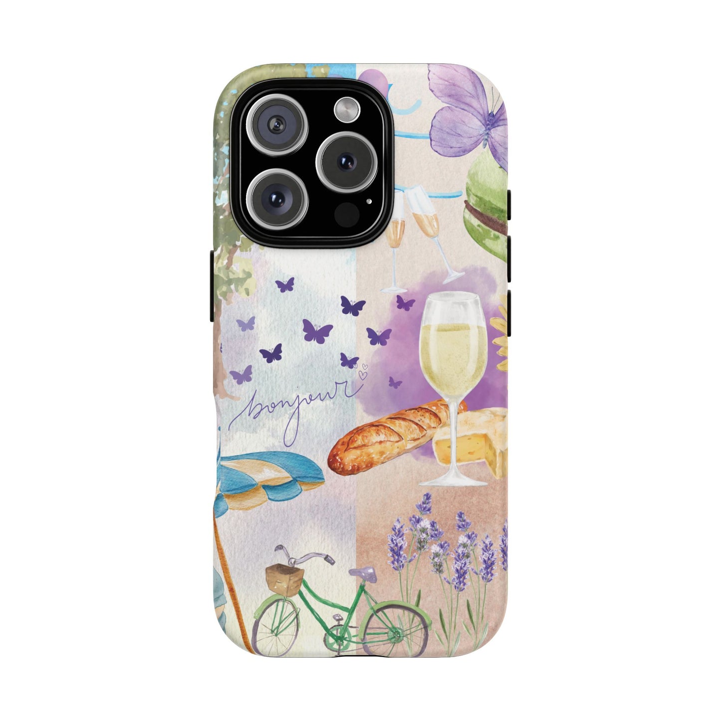 Provence France Phone Case, Summer South of France Lavender Scene, Colorful Tough Case Phone Cover