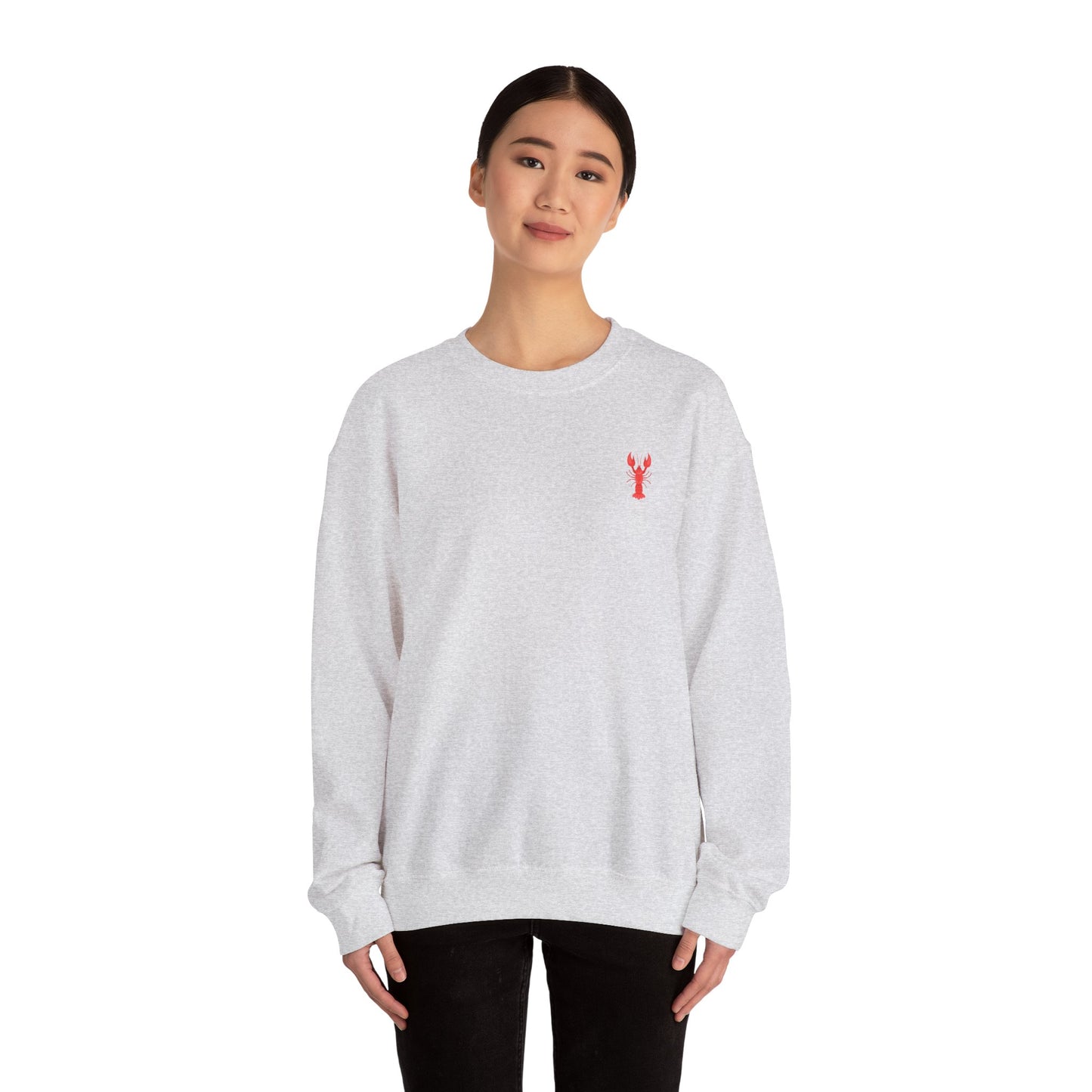 Luxe Lobstah -Crewneck Cozy Sweatshirt, Nautical Gift, Lobster Apparel, Seafood Lover