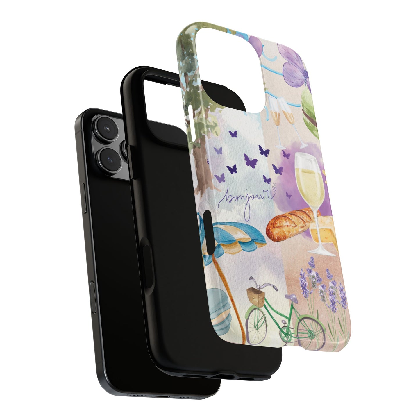 Provence France Phone Case, Summer South of France Lavender Scene, Colorful Tough Case Phone Cover
