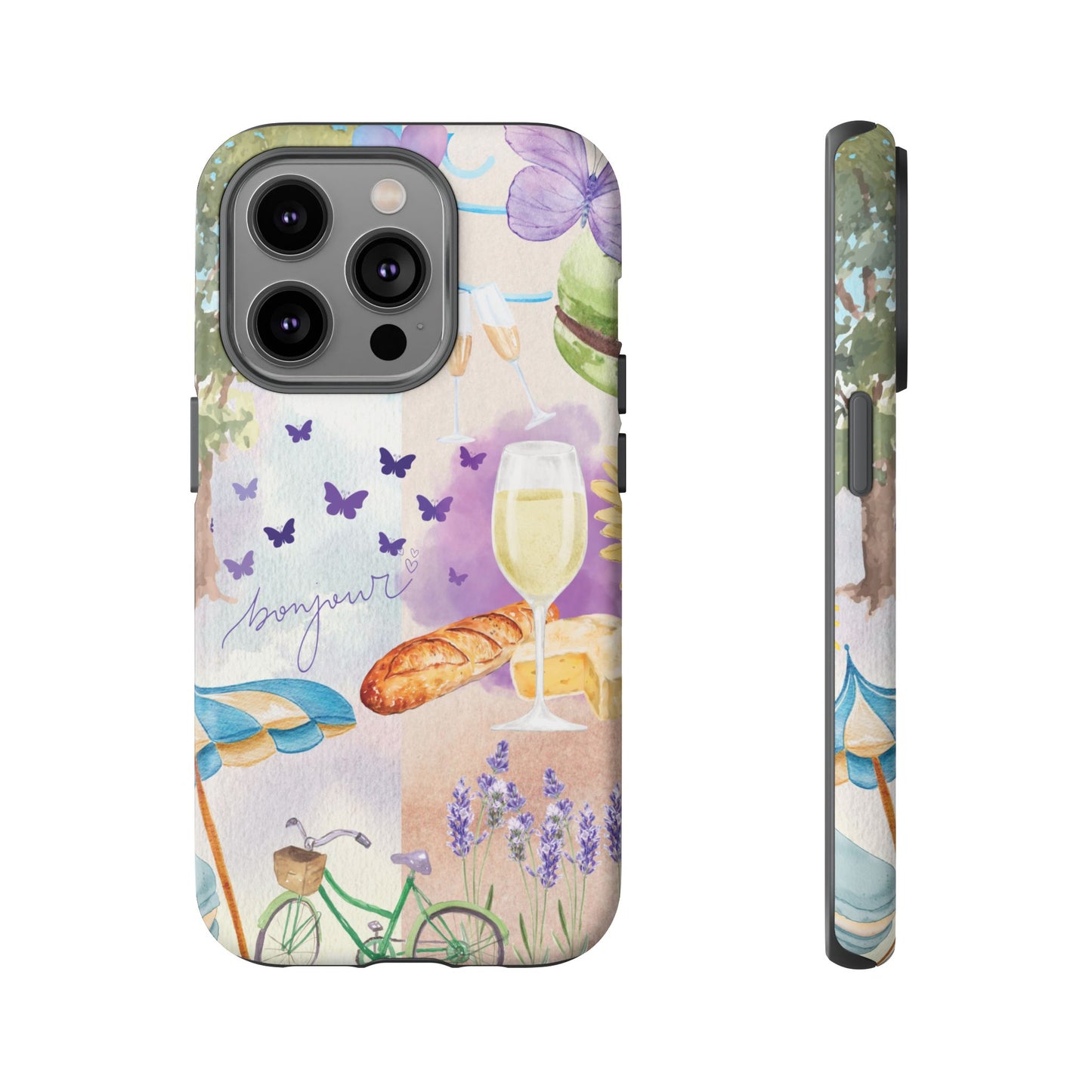 Provence France Phone Case, Summer South of France Lavender Scene, Colorful Tough Case Phone Cover