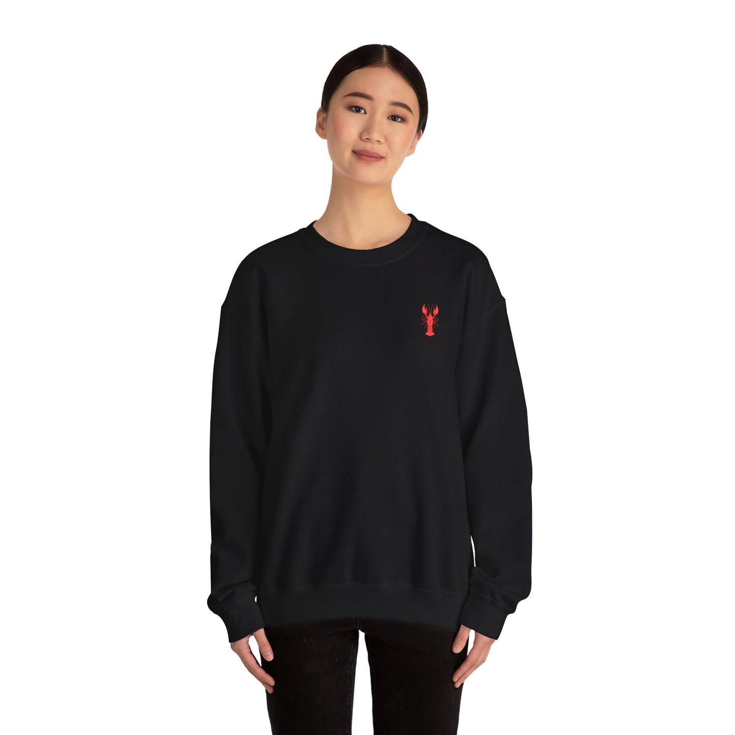 Luxe Lobstah -Crewneck Cozy Sweatshirt, Nautical Gift, Lobster Apparel, Seafood Lover