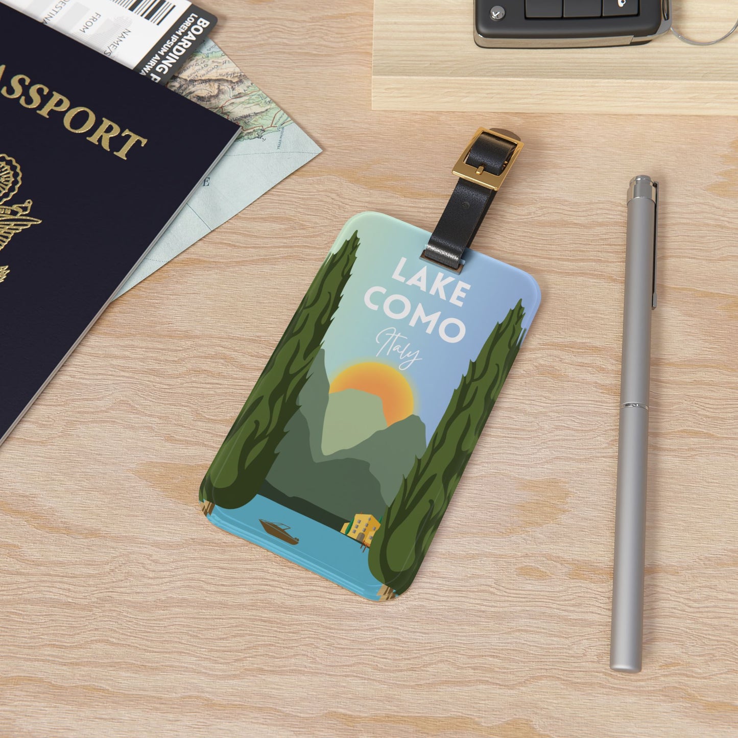 Italian Lake Como Travel Luggage Tag - Perfect for Vacation, Summer Travel, Italy Lovers, Summer Gift, Wanderlust Essentials
