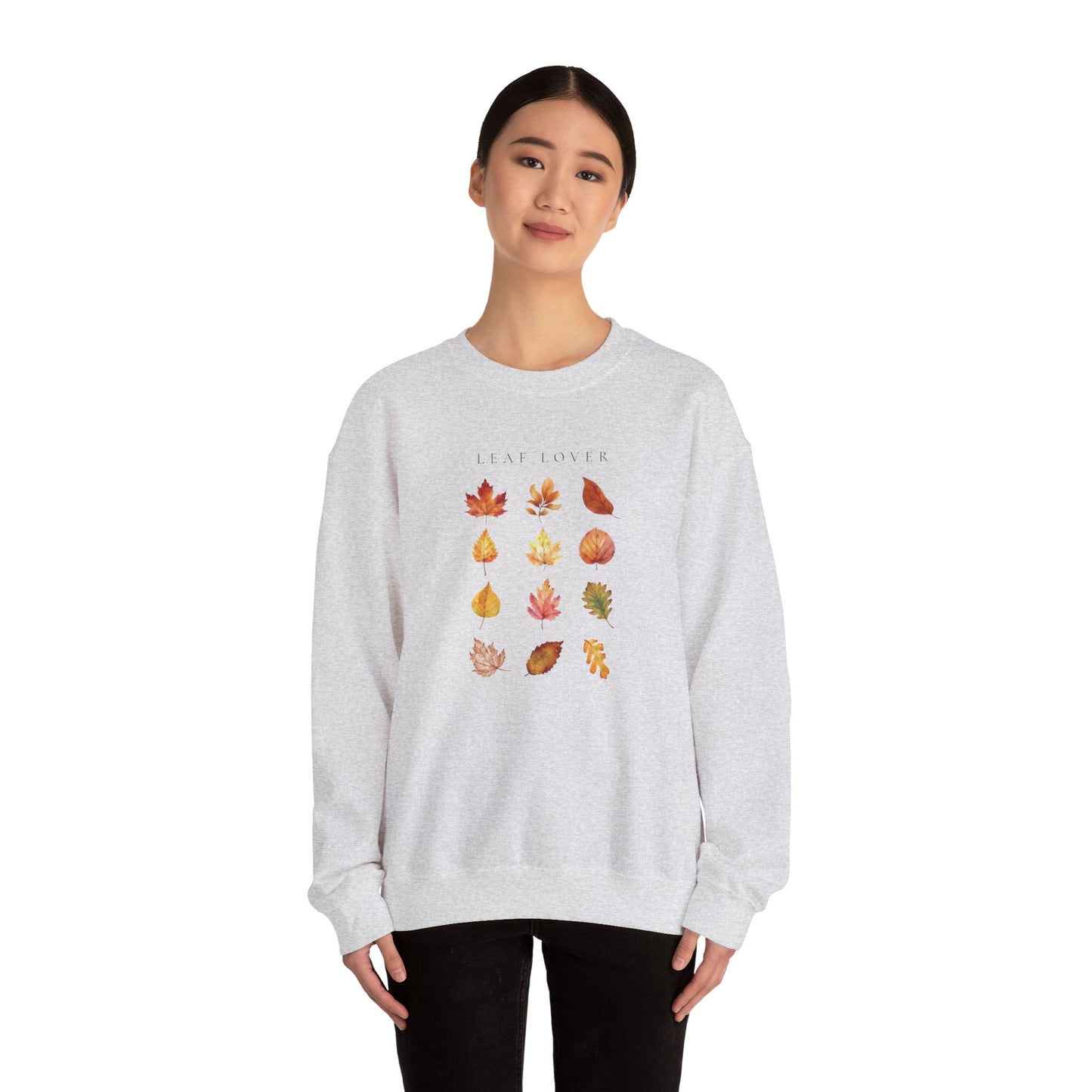 Leaf Lover-Fall & Autumn Vibes Foliage-Inspired Leaf Peeping Theme Crew Neck Graphic Sweatshirt