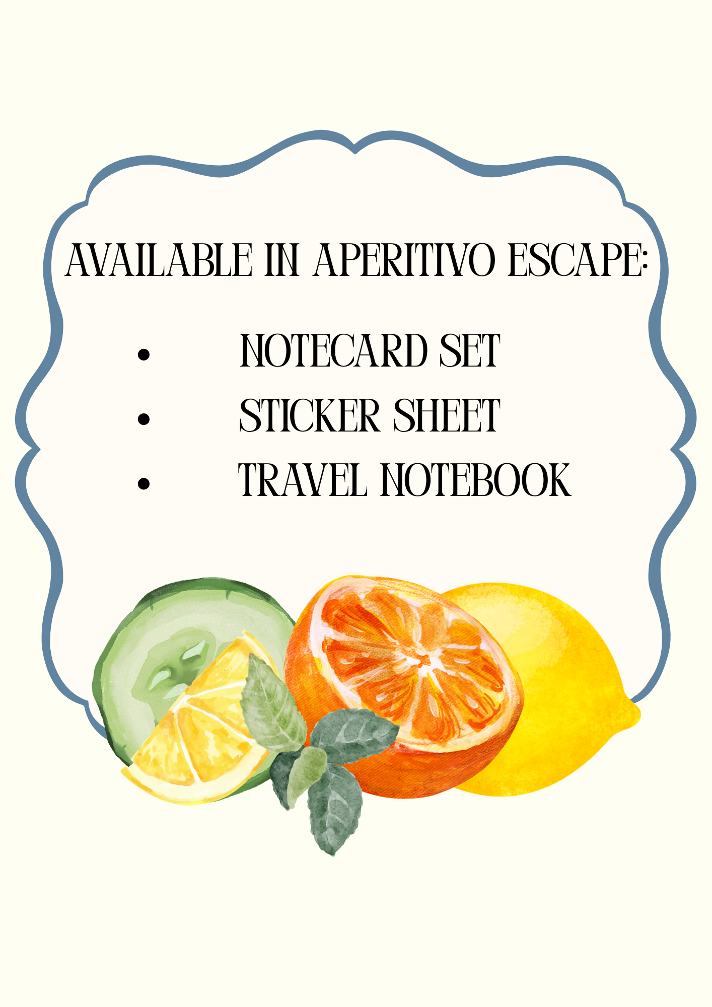 Aperitivo Escape- Sticker Sheet Euro Summer Drink Designs