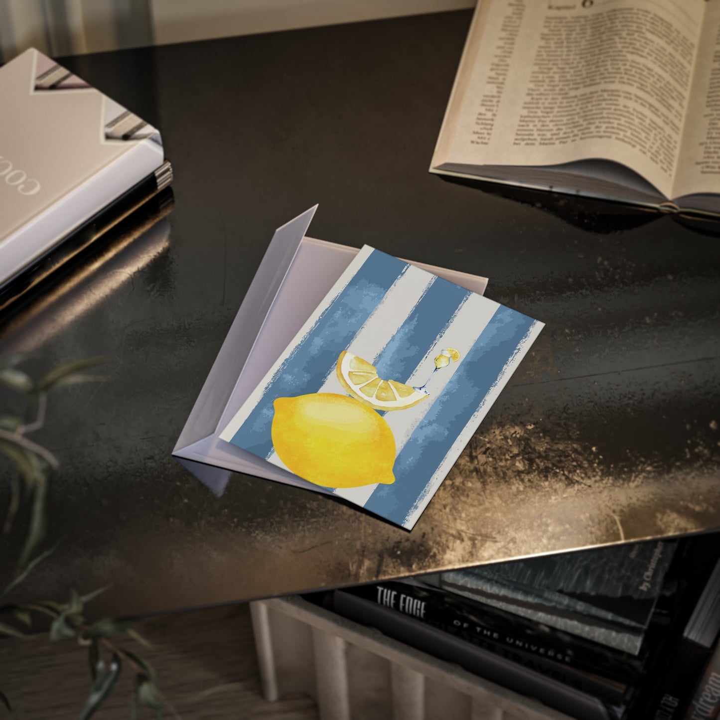 Apertivo Escape Euro Summer Drinks Notecard - Lemoncello