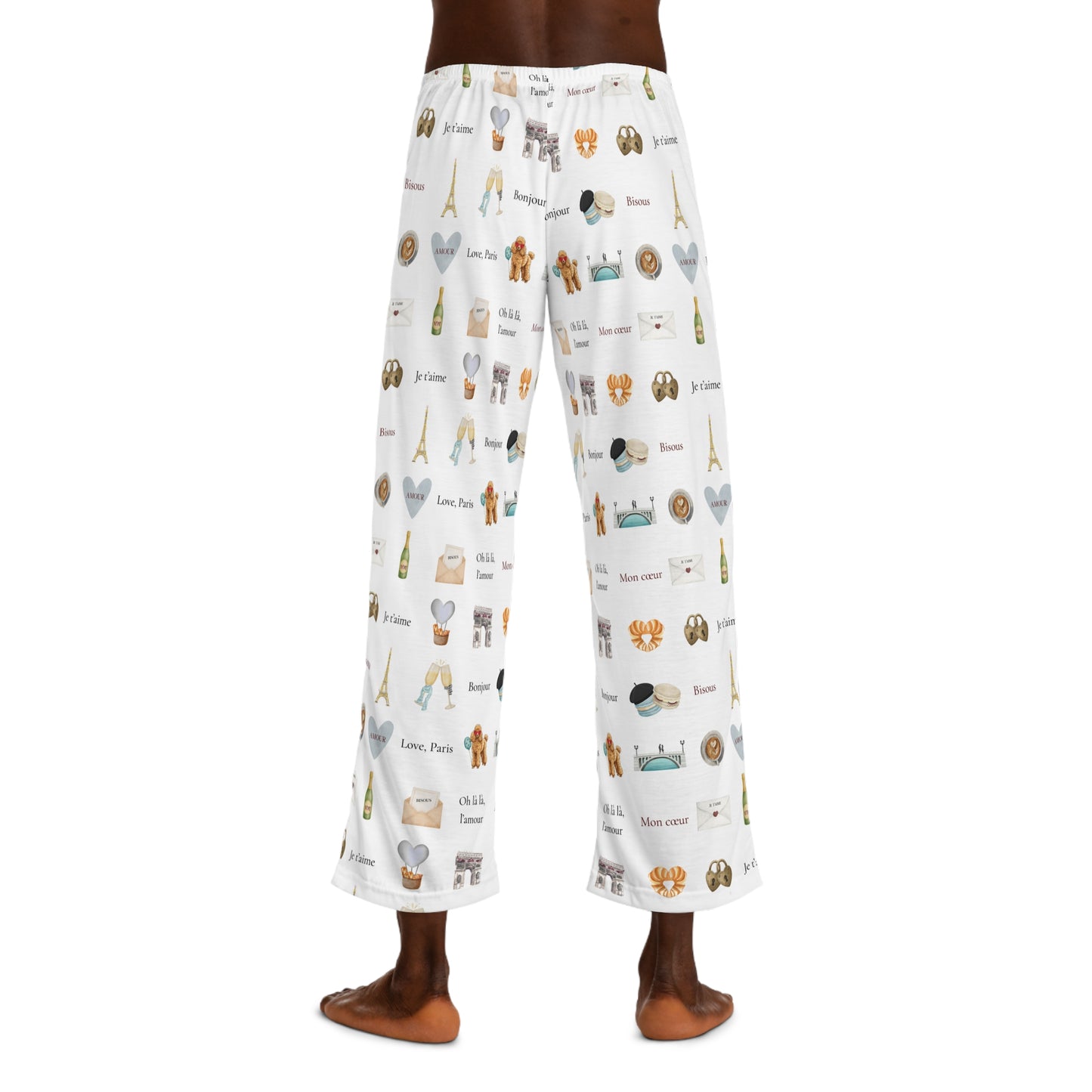 Men's Paris Valentines Day Inspired Pajama Pants