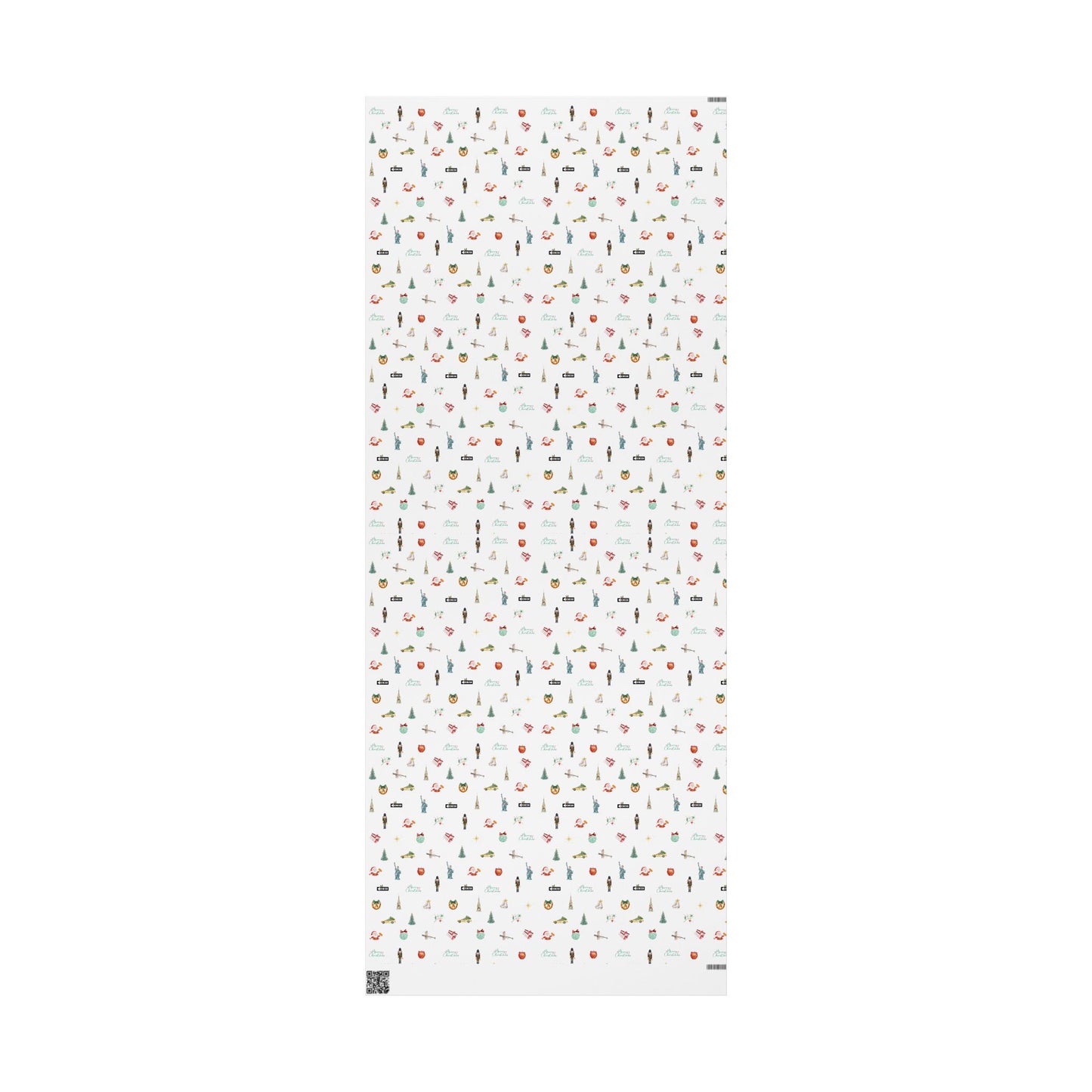 New York City Themed Christmas Festive Whimsical Wrapping Paper For Holiday, Christmas Gifts
