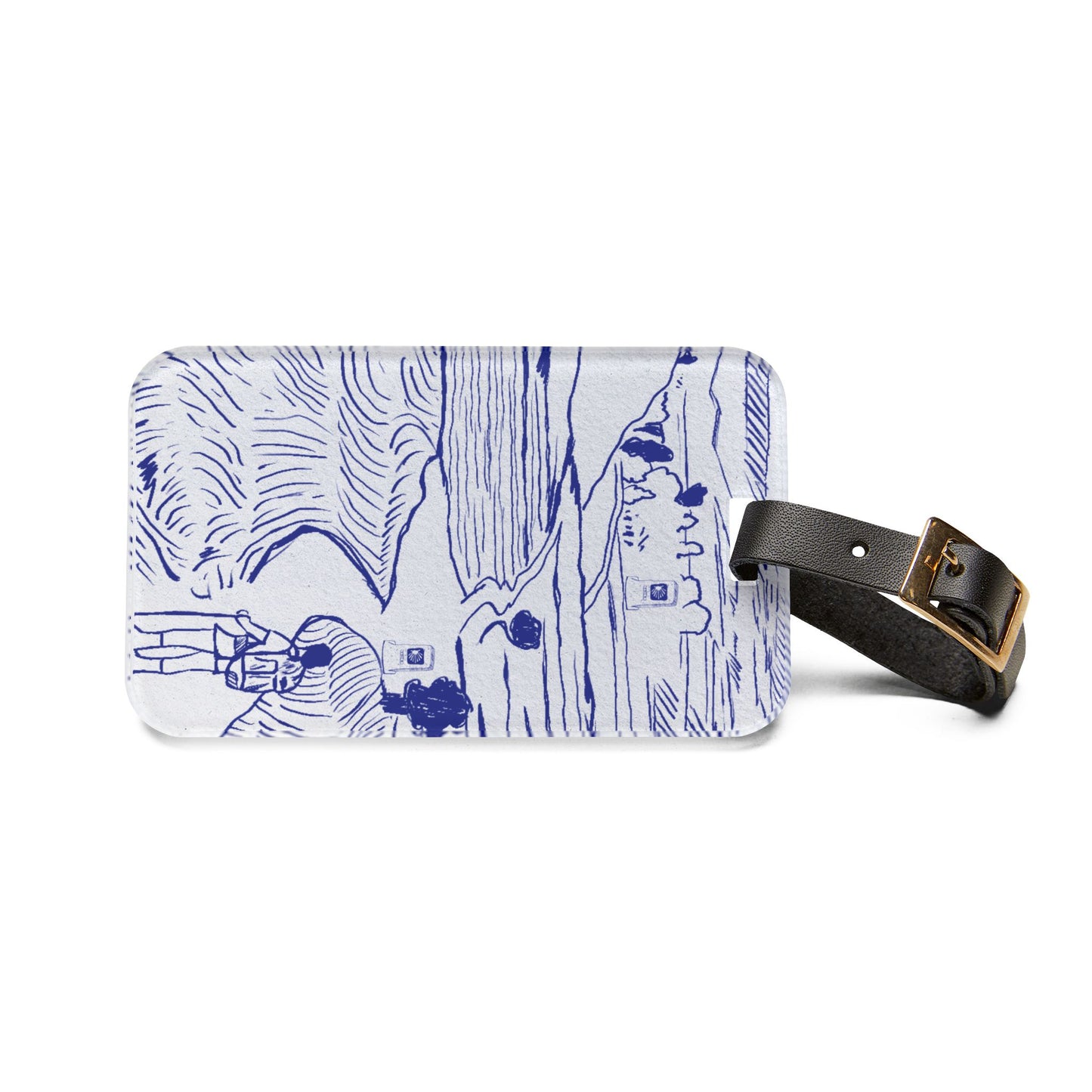 Buen Camino Sketch Acrylic Travel Luggage Tag - Camino de Santiago Gift Travel Accessory
