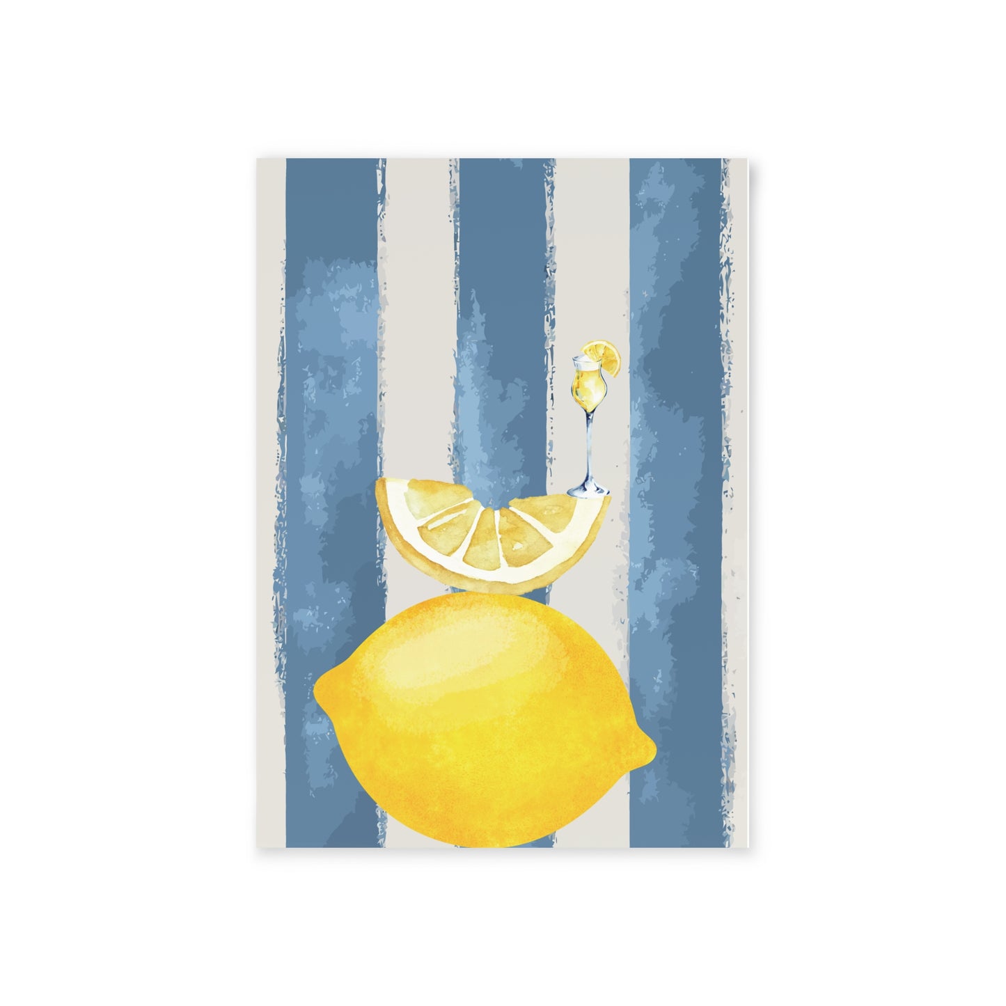 Apertivo Escape Euro Summer Drinks Notecard - Lemoncello