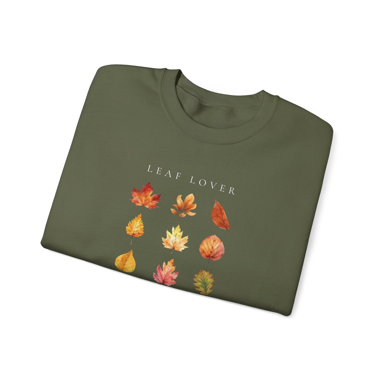 Leaf Lover-Fall & Autumn Vibes  Foliage-Inspired Leaf Peeping Theme Crew Neck Graphic Sweatshirt
