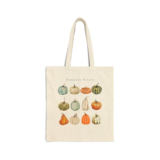 Pumpkin Person-Fall & Autumn-Inspired Pumpkin-Vibes Theme Fall Reusable Tote or Grocery Bag