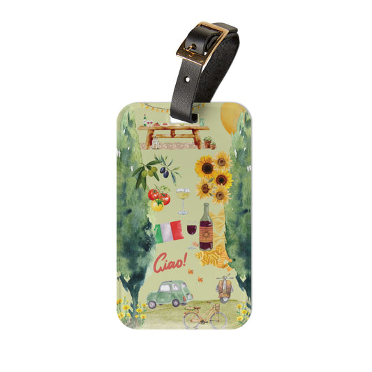 Italian Tuscany Travel Luggage Tag - Perfect for Vacation, Summer Travel, Italy Lovers, Summer Gift, Wanderlust Essentials
