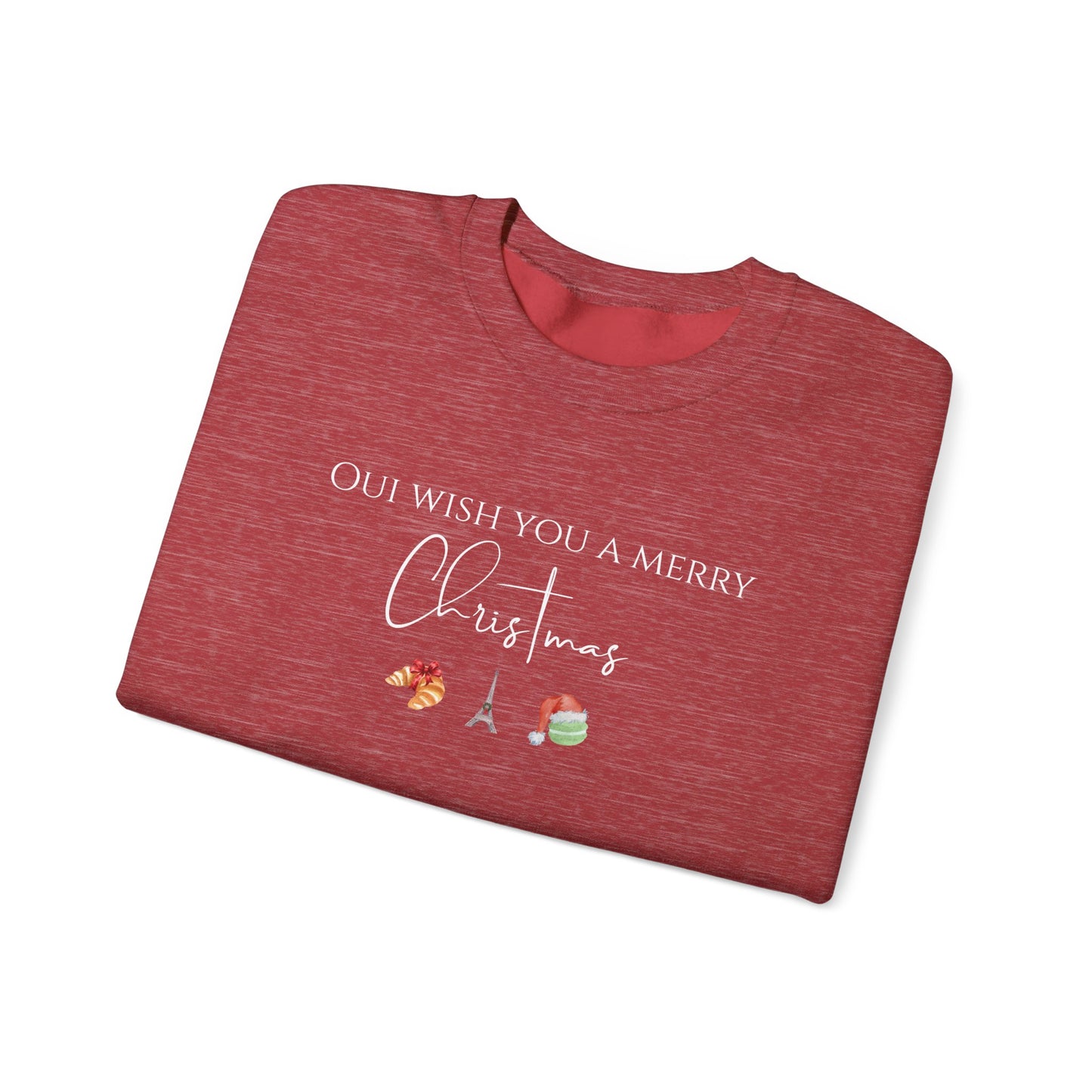 Oui Wish You a Merry Christmas-Paris France Inspired Sweatshirt