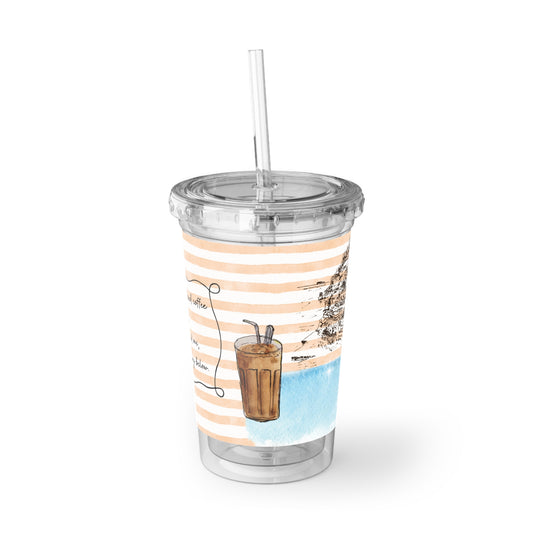 Mentally Drinking An Iced Coffee in Positano- Travel Vignette Acrylic Tumbler