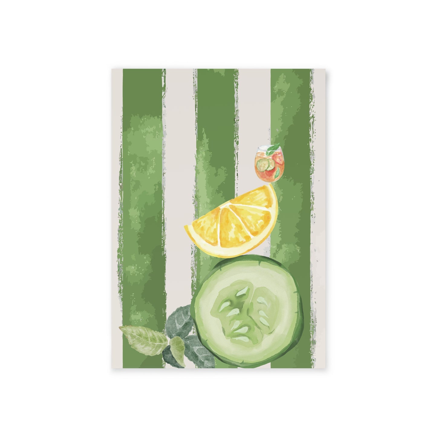 Apertivo Escape Euro Summer Drinks Notecard - Pimm's Cup