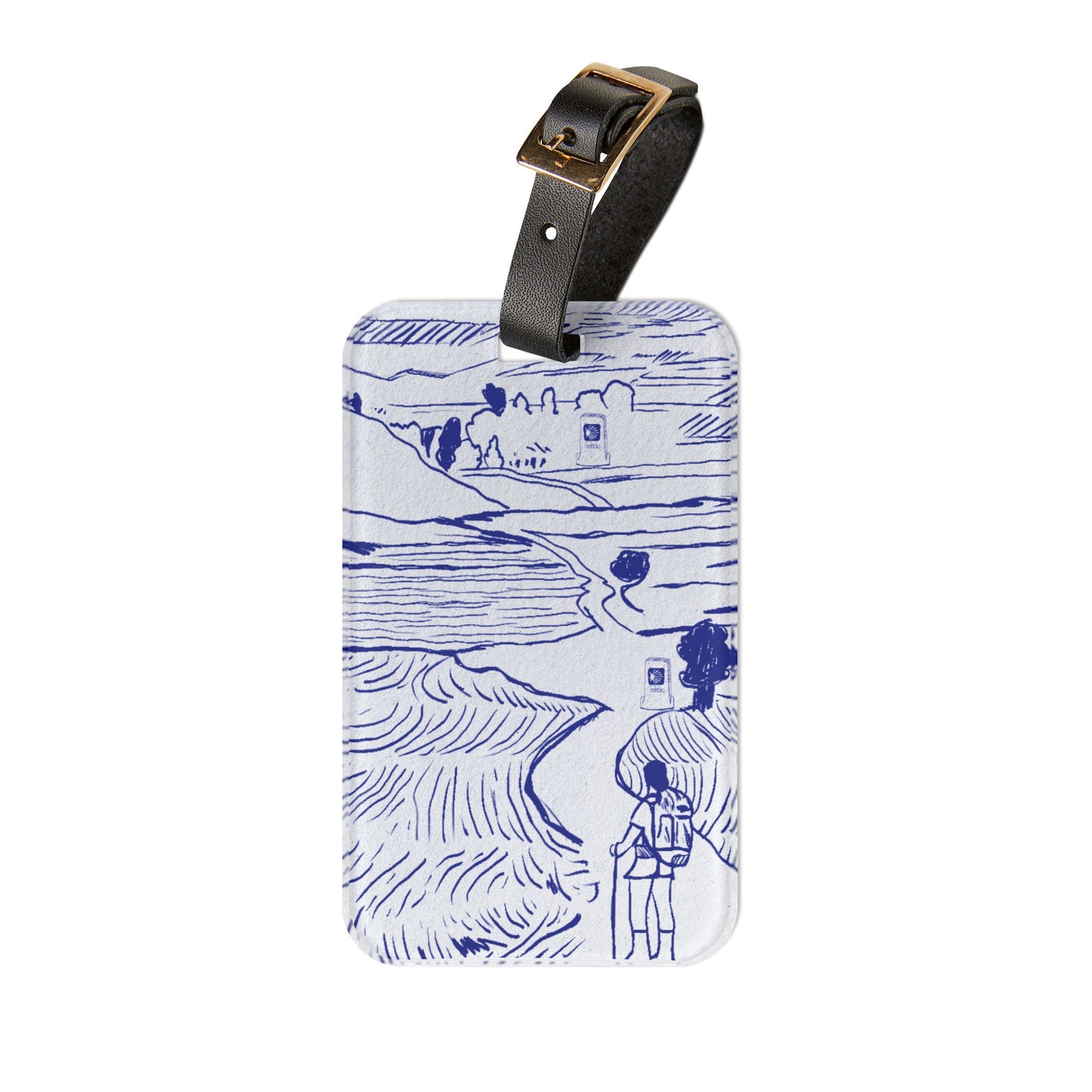Buen Camino Sketch Acrylic Travel Luggage Tag - Camino de Santiago Gift Travel Accessory