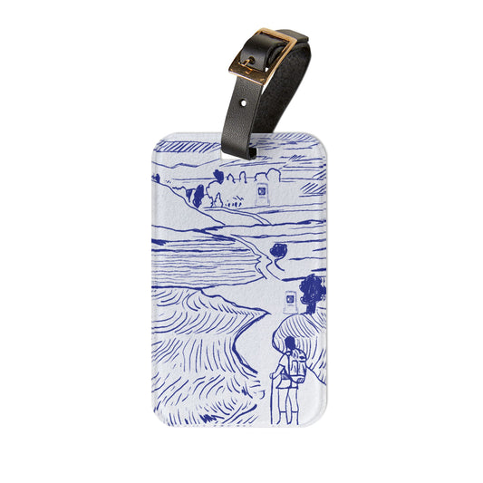 Buen Camino Sketch Acrylic Travel Luggage Tag - Camino de Santiago Gift Travel Accessory