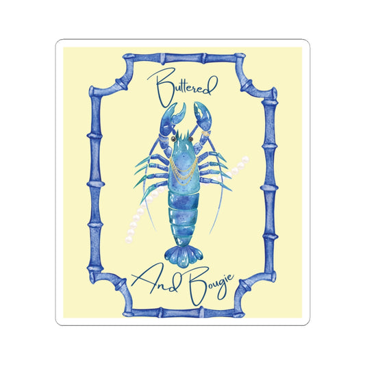 Buttered and Bougie  - Kiss Cut Stickers- Whimsical New England Theme Travel, Planner Laptop Accessories, Gift for Travelers