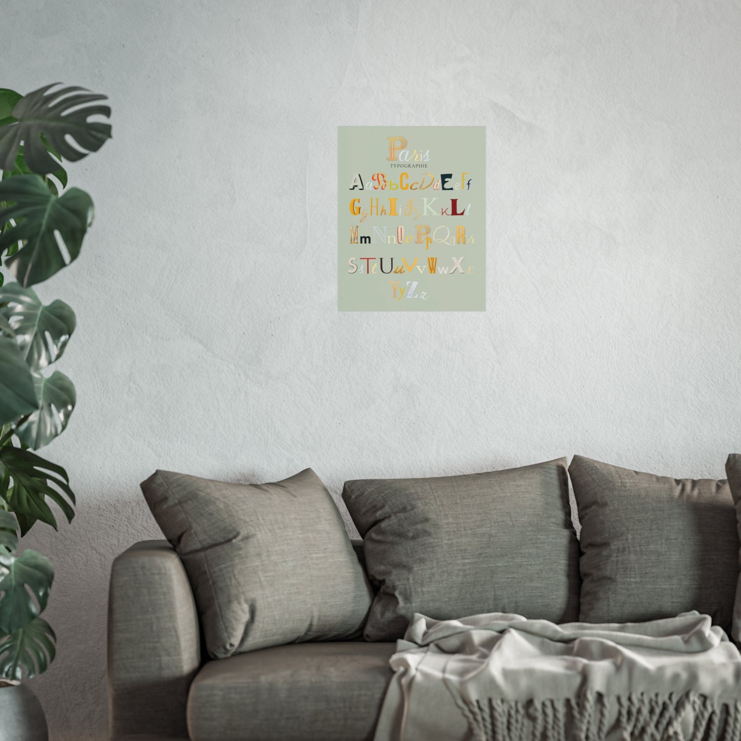 Paris Typography Alphabet Poster | Fine Art Poster I Paris Gift