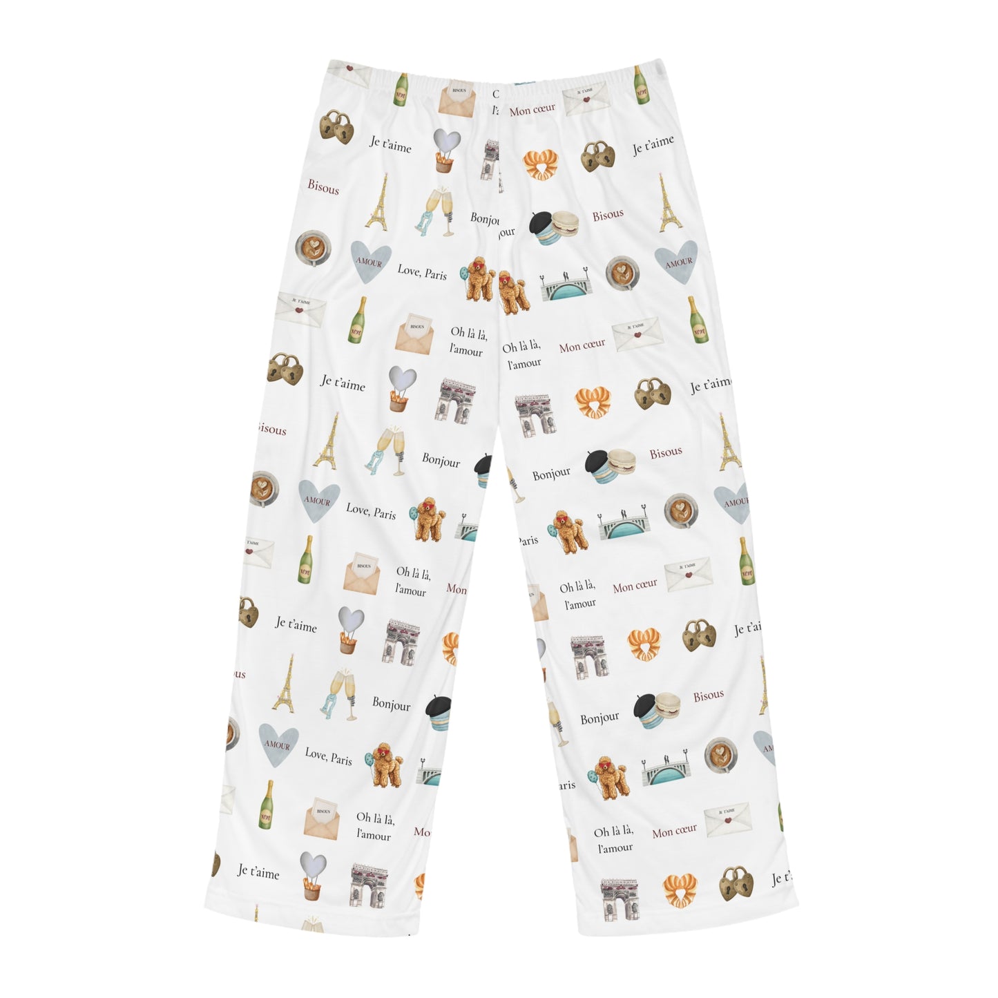 Men's Paris Valentines Day Inspired Pajama Pants