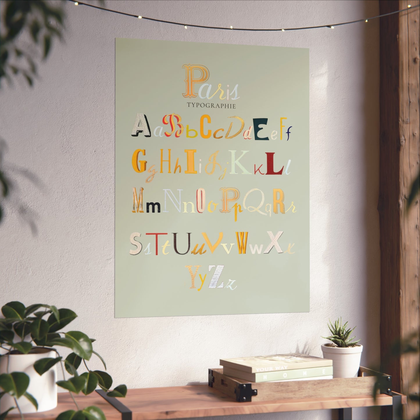 Paris Typography Alphabet Poster | Fine Art Poster I Paris Gift
